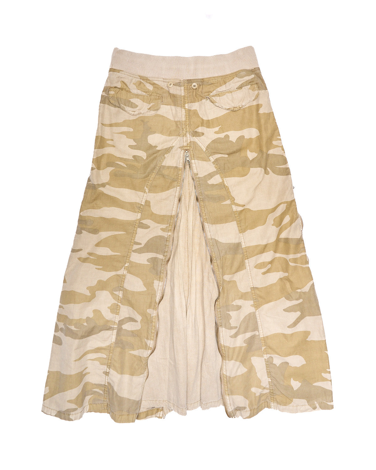 Early 00s GOA Desert Camo Utility Mermaid Skirt