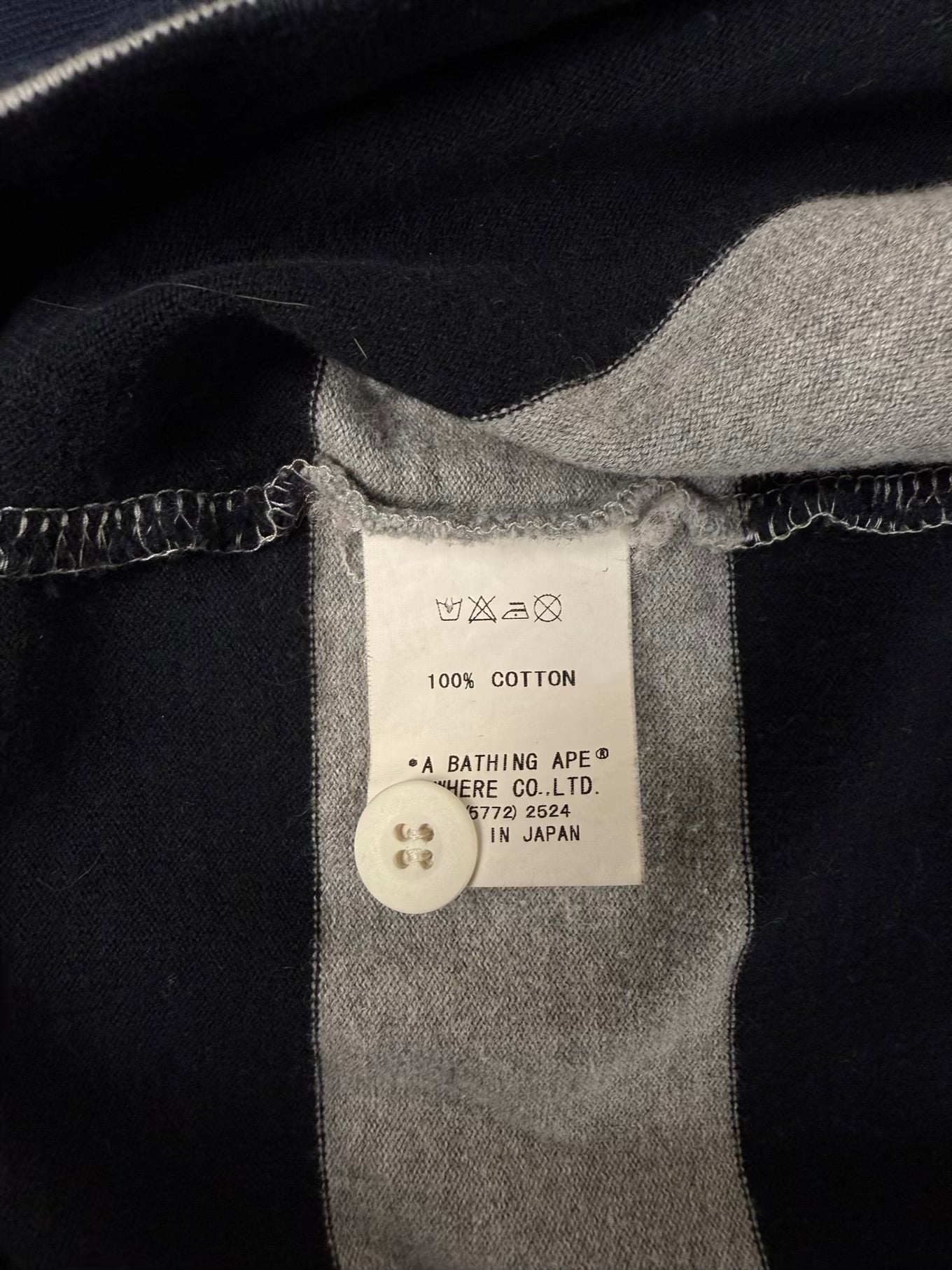 ‘05 Bape Felt Logo Rugby shirt