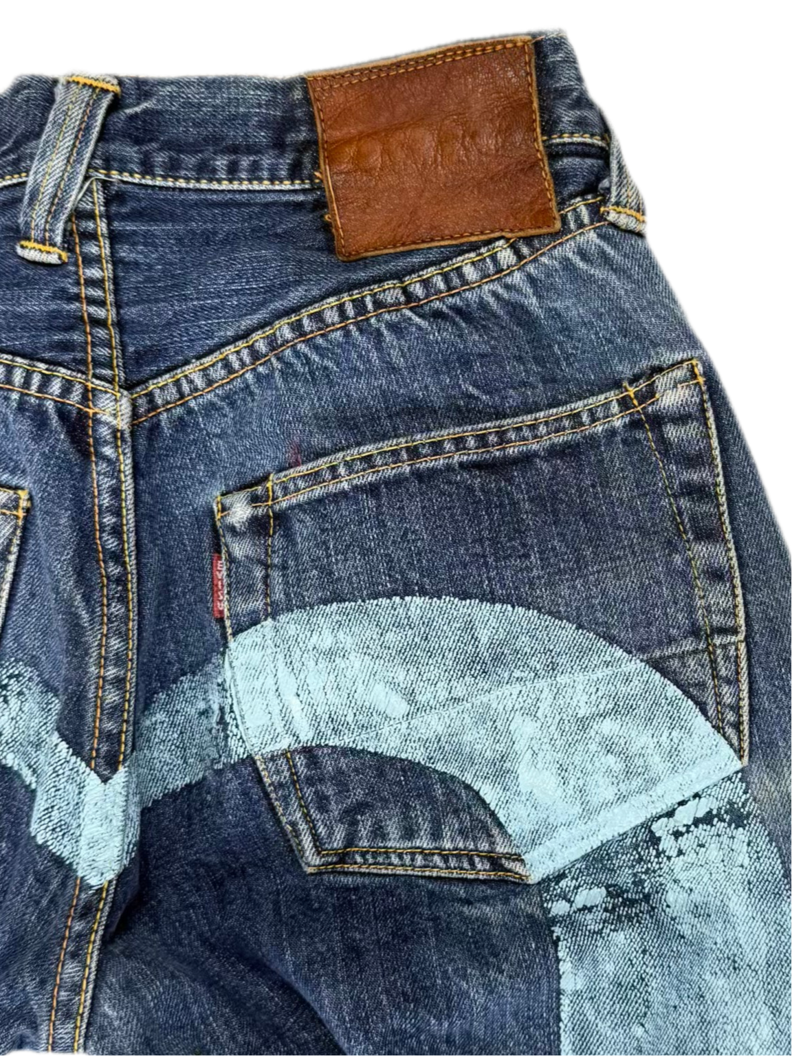 Late 90s EVISU Selvedge Diakoku Hand-Paint Jeans