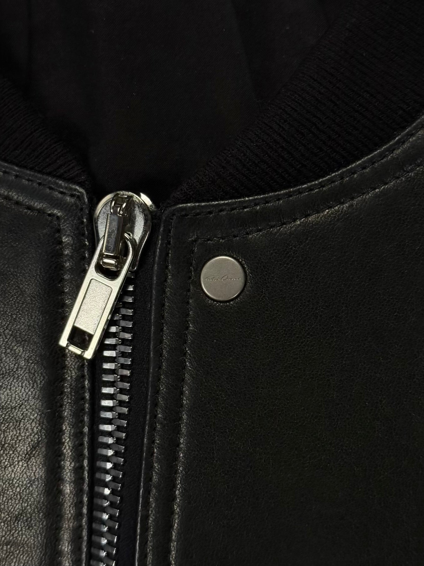 SS23 Rick Owens Tec Shoulder Lambskin Leather Bomber Jacket