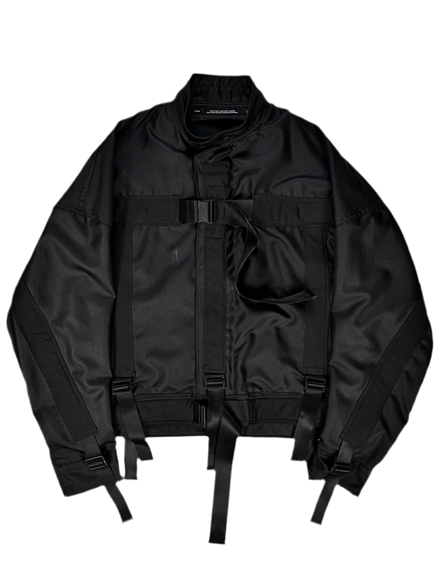 S/S22 Julius_7 Bondage Parachute Nylon Bomber Jacket