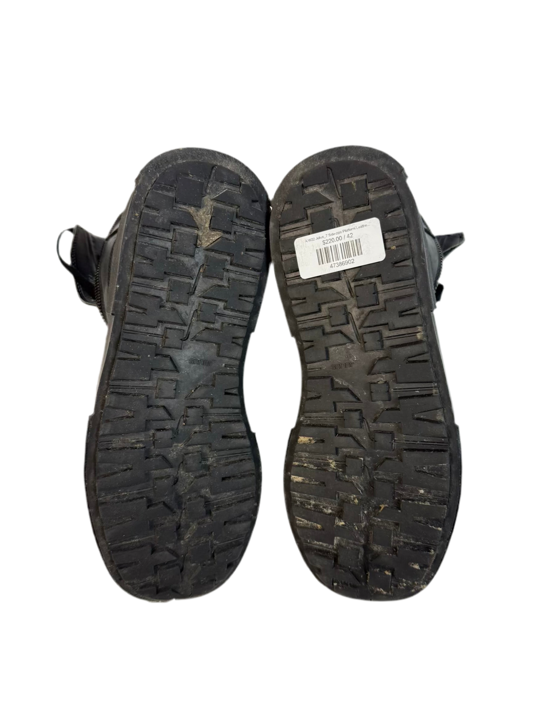 A/W22 Julius_7 Side-zips Platform Leather Sneakers