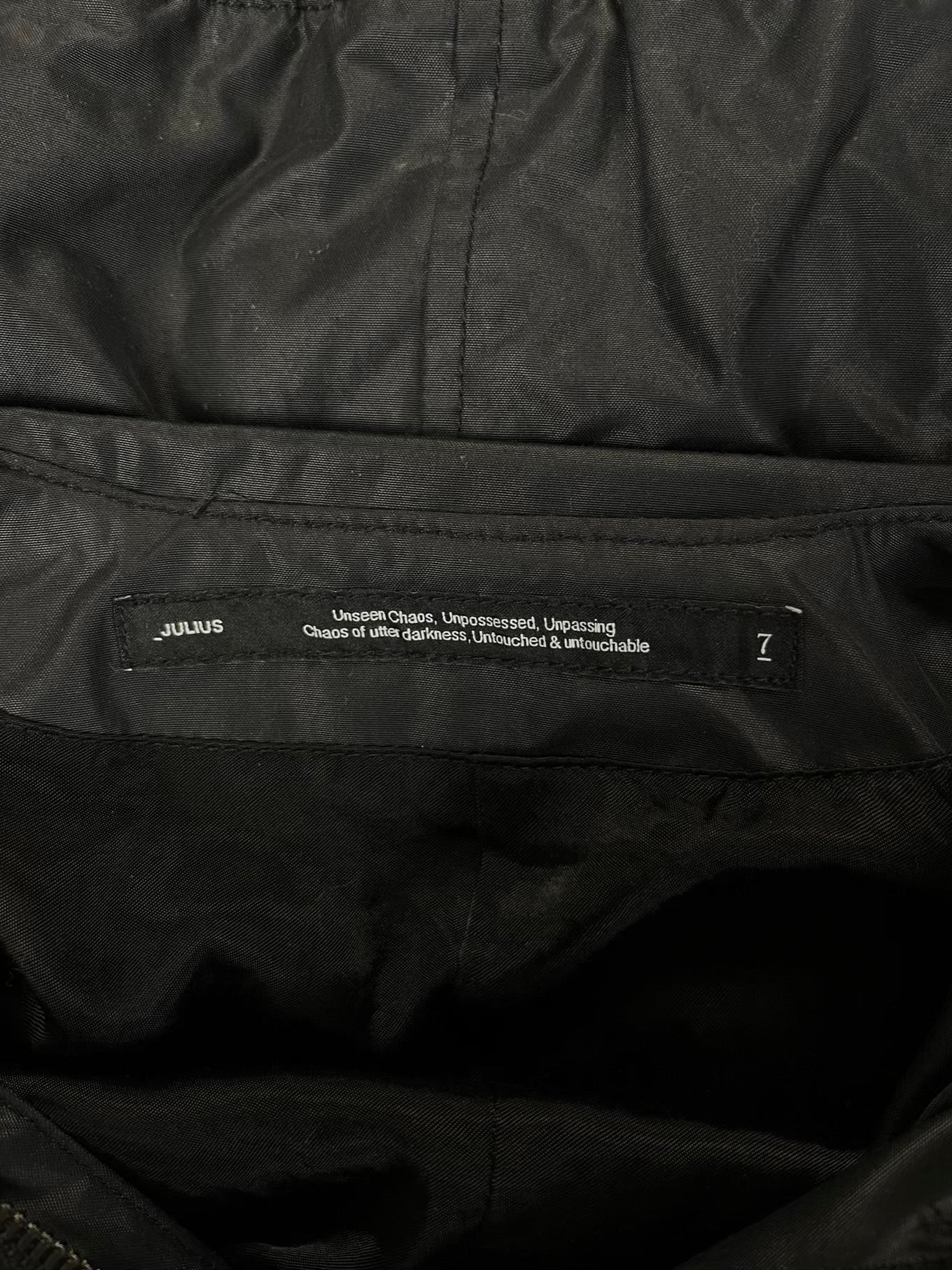 F/W22-23 Julius_7 Nylon Multi-zip Rider Jacket