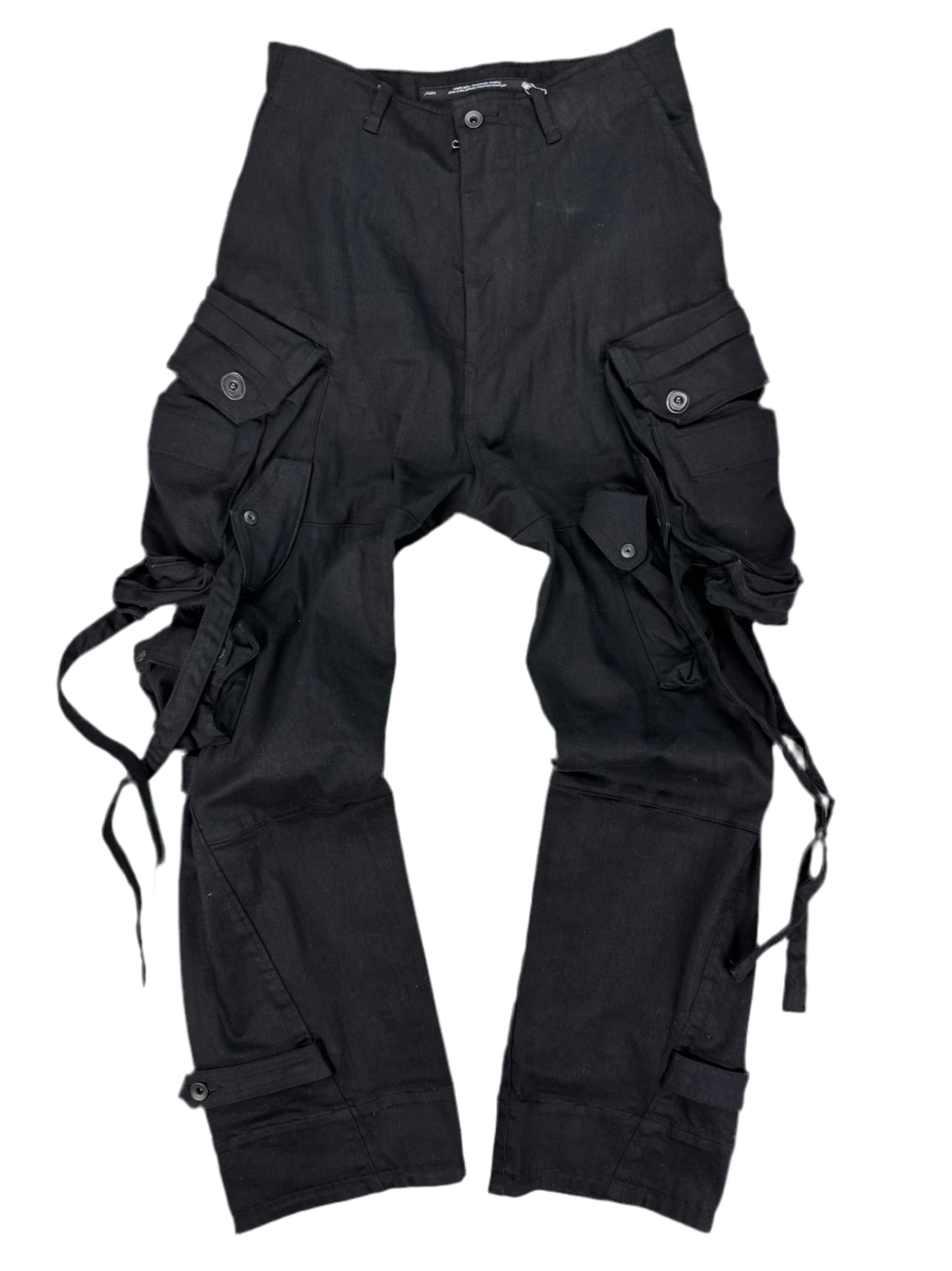 F/W21-22 Julius_7 10.5 oz Denim Shapeshifting Gasmask Cargo Pants
