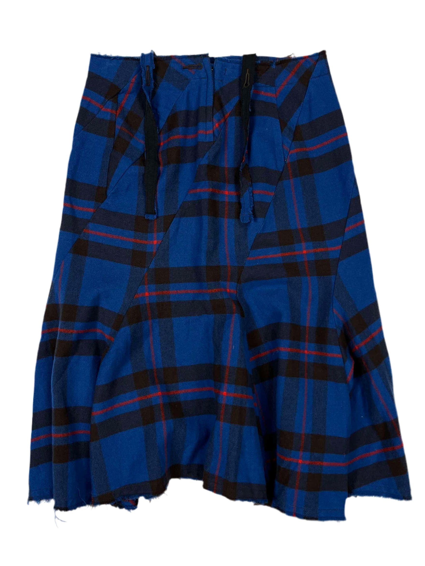 90s Zucca Plaid Sculpted Skirt