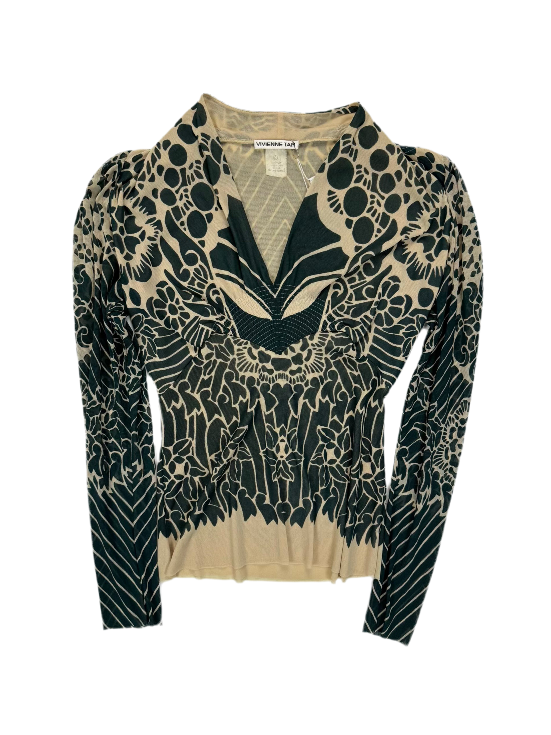 90s Vivienne Tam Tribal Long Sleeve