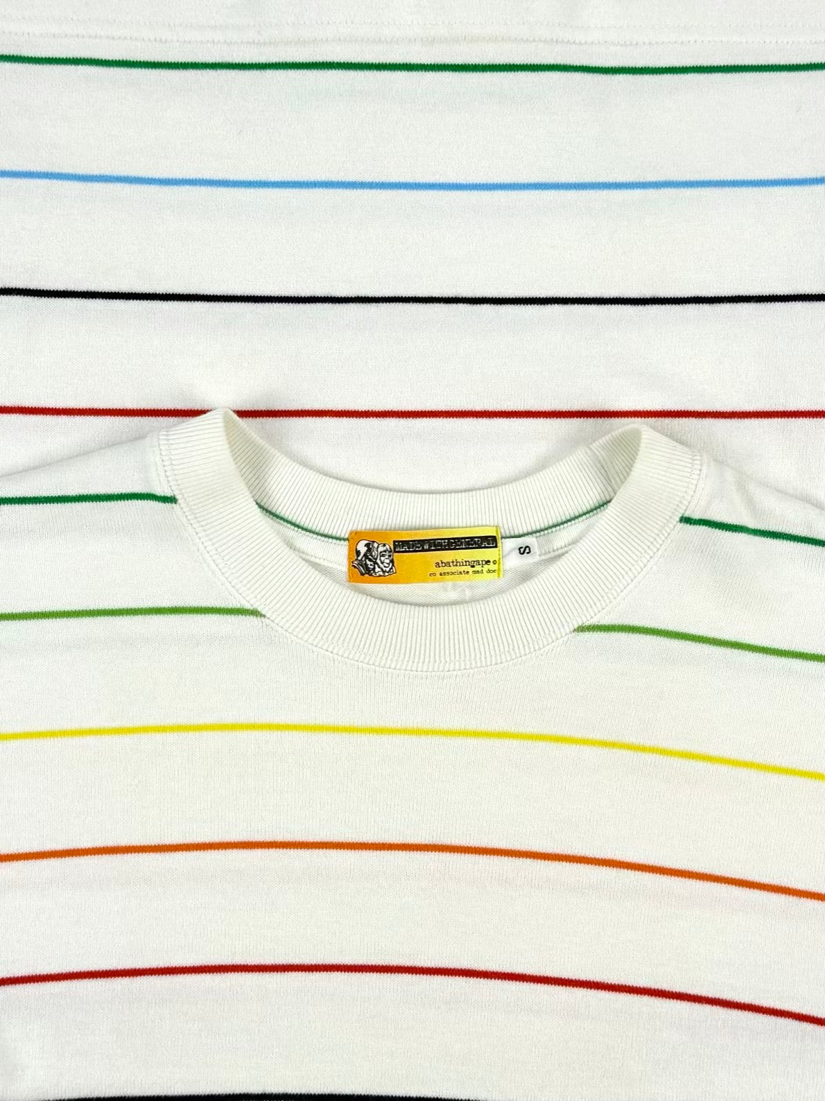Early 00s BAPE Rainbow Stripe Tee