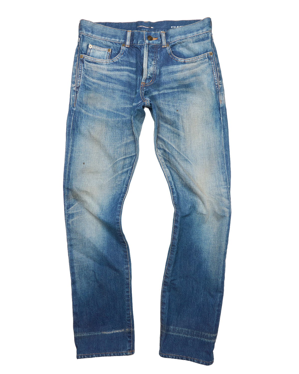 Saint Laurent Paris ‘D18’ Faded Blue Slim Fit Denim