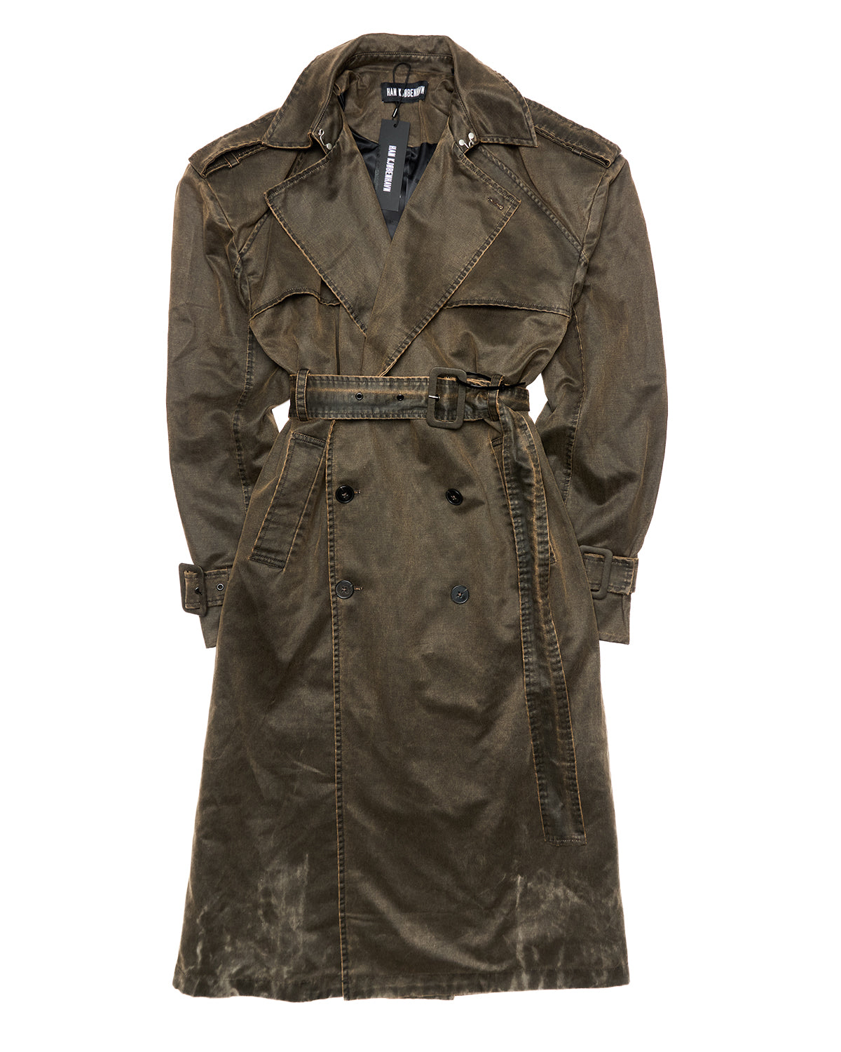 Han Kjobenhavn Oversized Mud-wash Coated Trench Coat