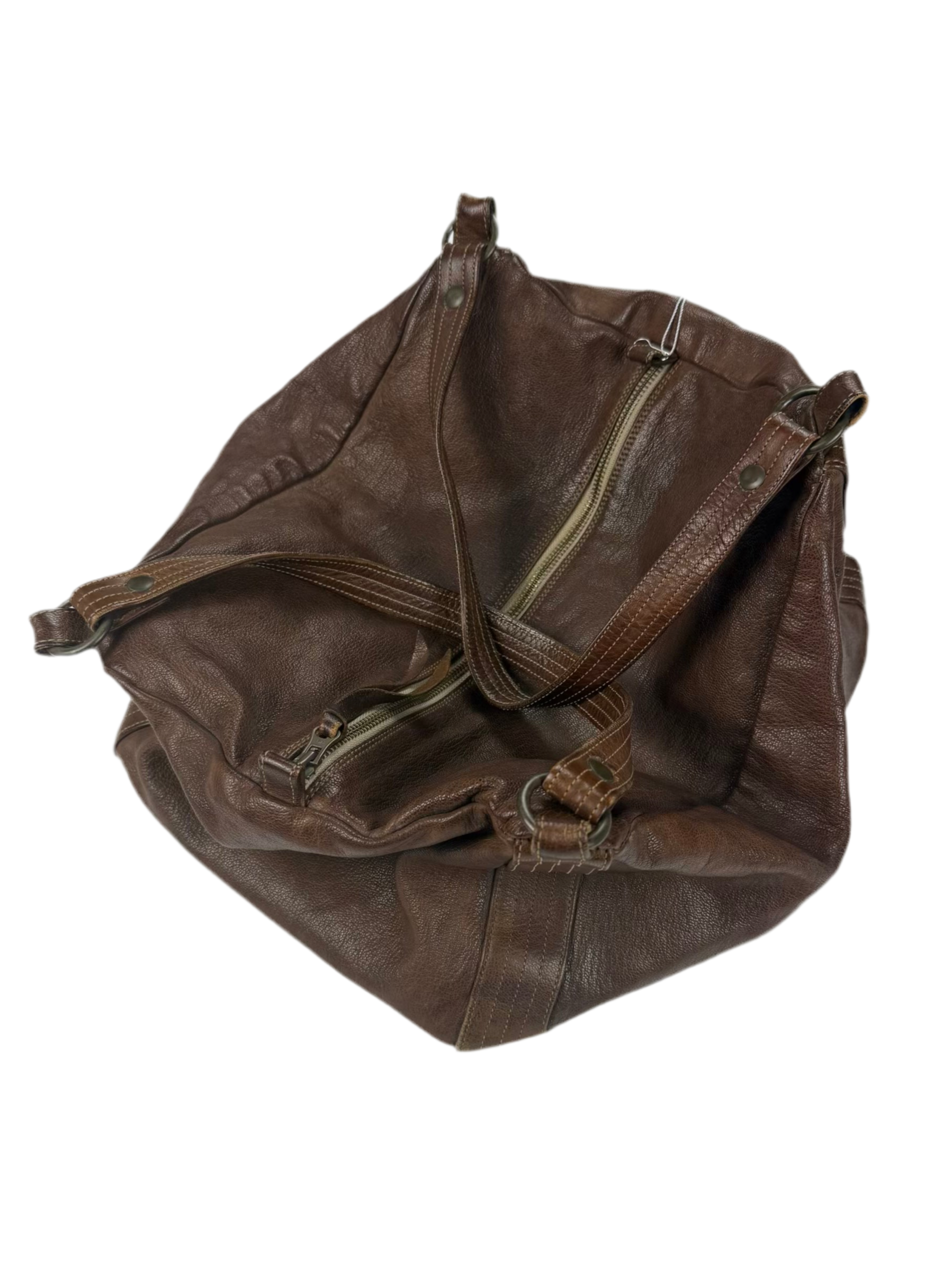 Early 00s Christian Peau Square Leather Handbag