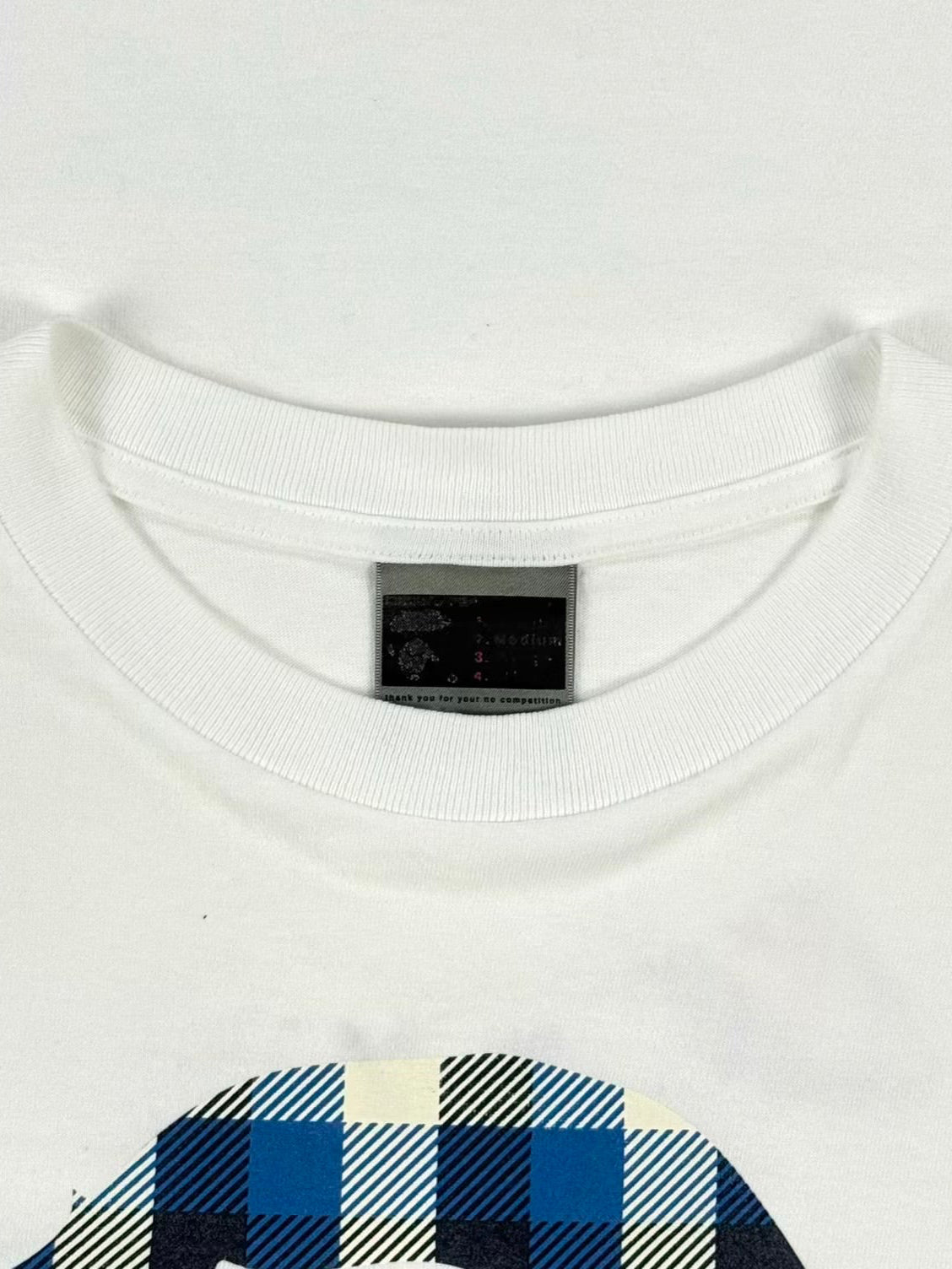 Early 00s BAPE Plaid Ape Head Tee