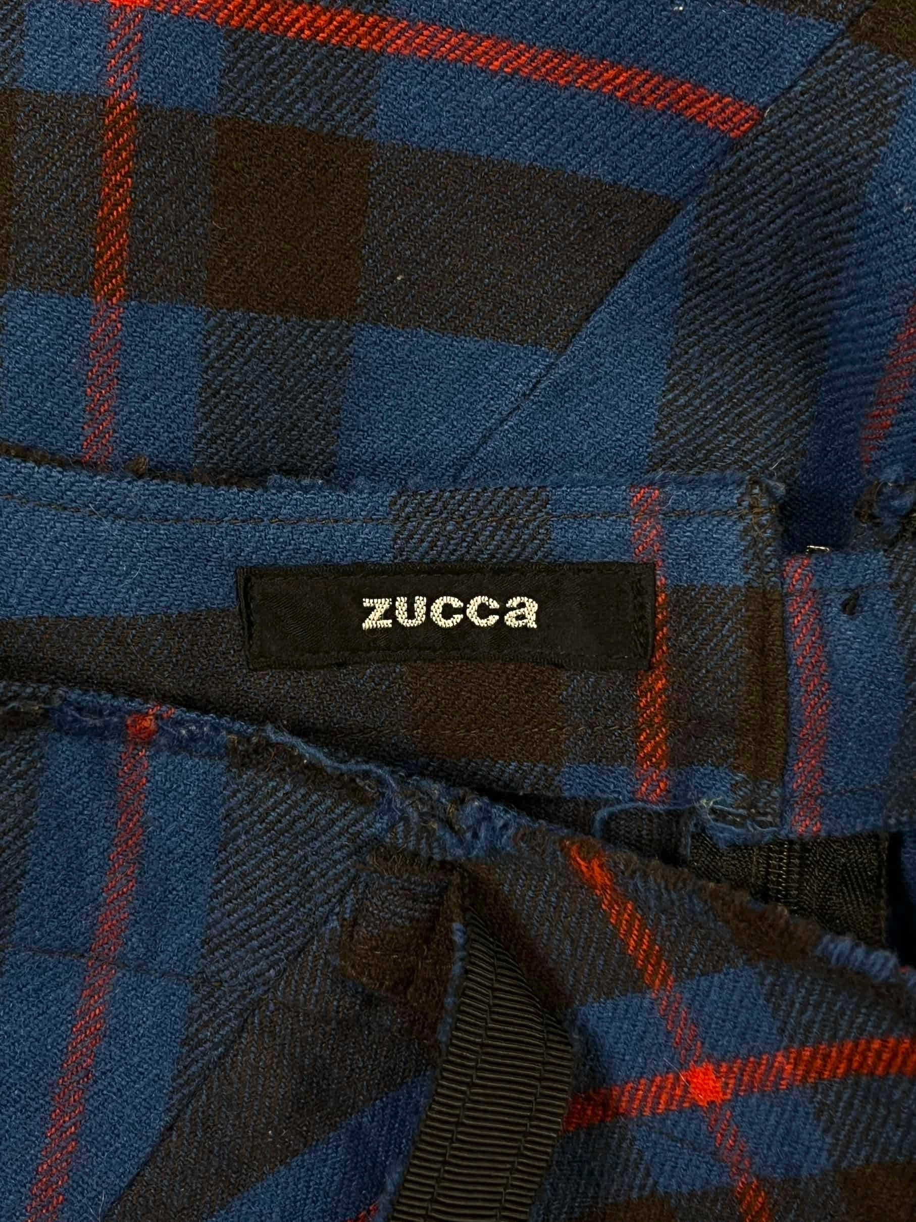 90s Zucca Plaid Sculpted Skirt