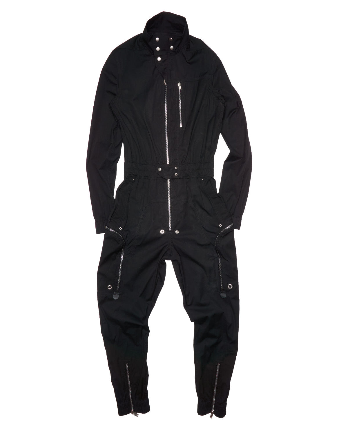 S/S23 Rick Owens "EDFU" Black Bauhaus Cargo Larry Flight Jumpsuit