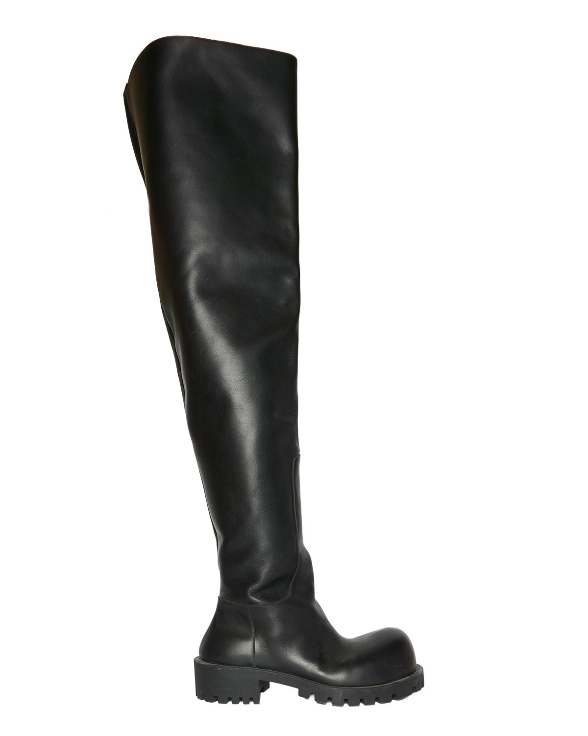 F/W22 Balenciaga Leather Thigh-High Hummer Boots