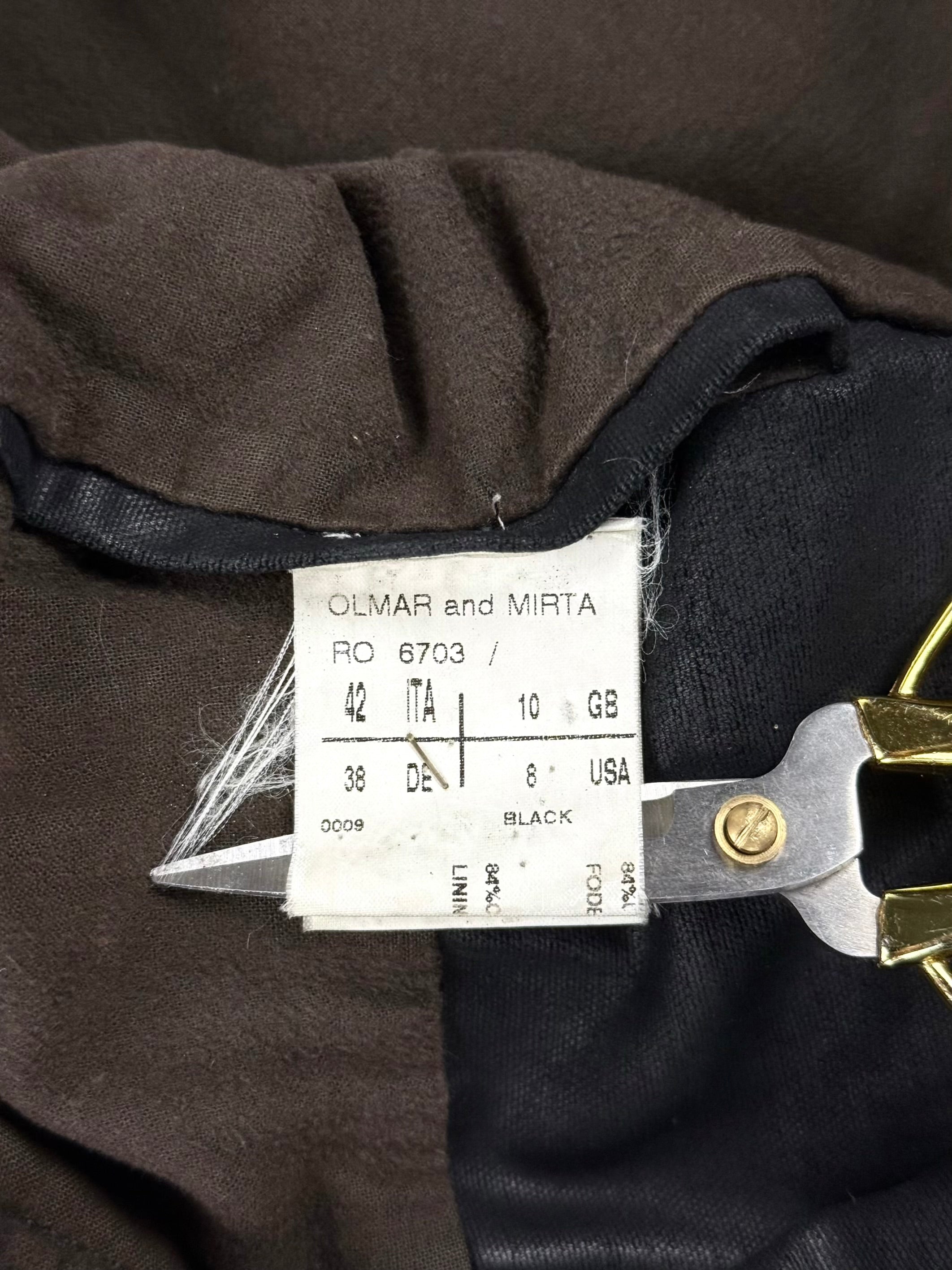 A/W03 Rick Owens Waxed Funnel Neck Jacket