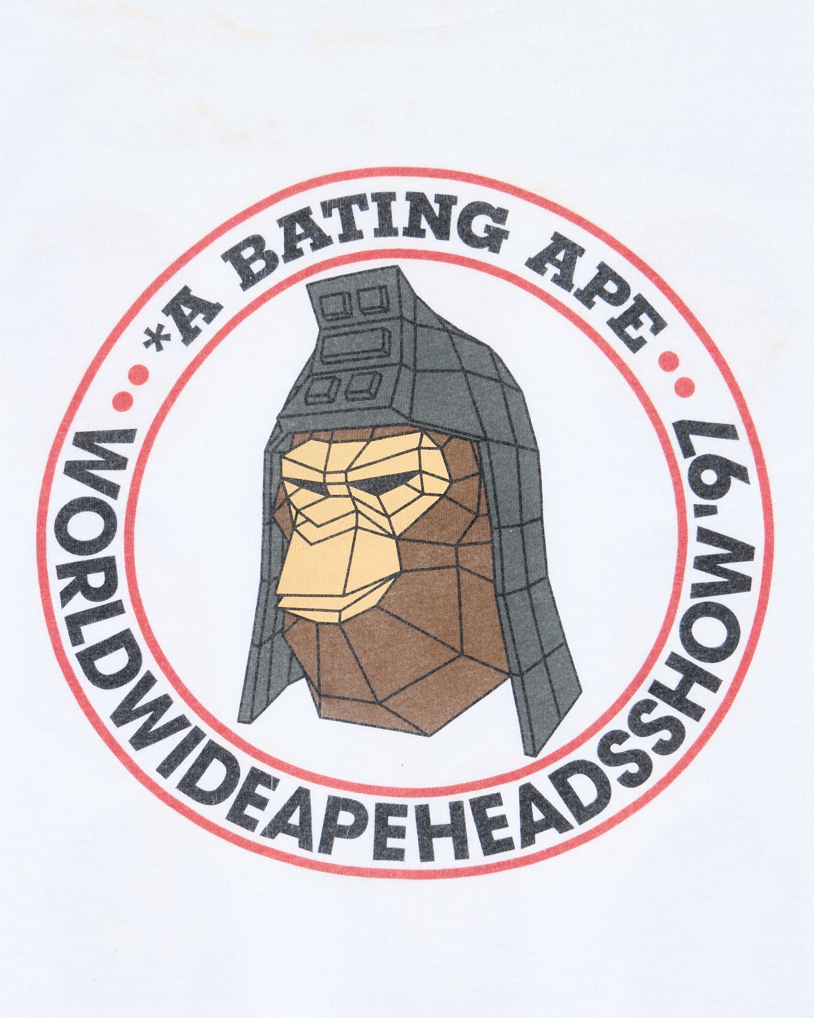 90s BAPE Polygonal Ape Head Tee