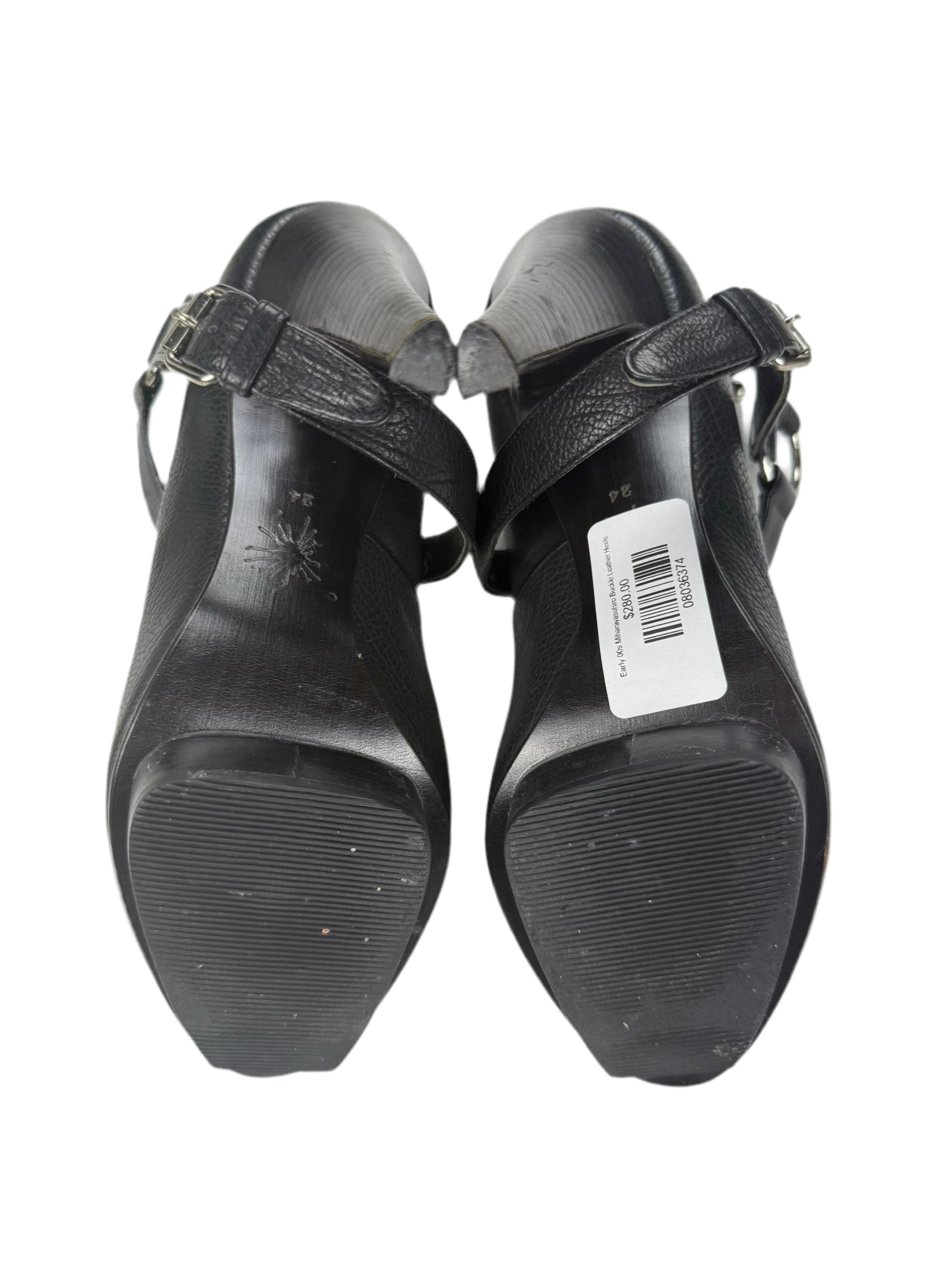 Early 00s Miharayasuhiro Strappy Leather Heels