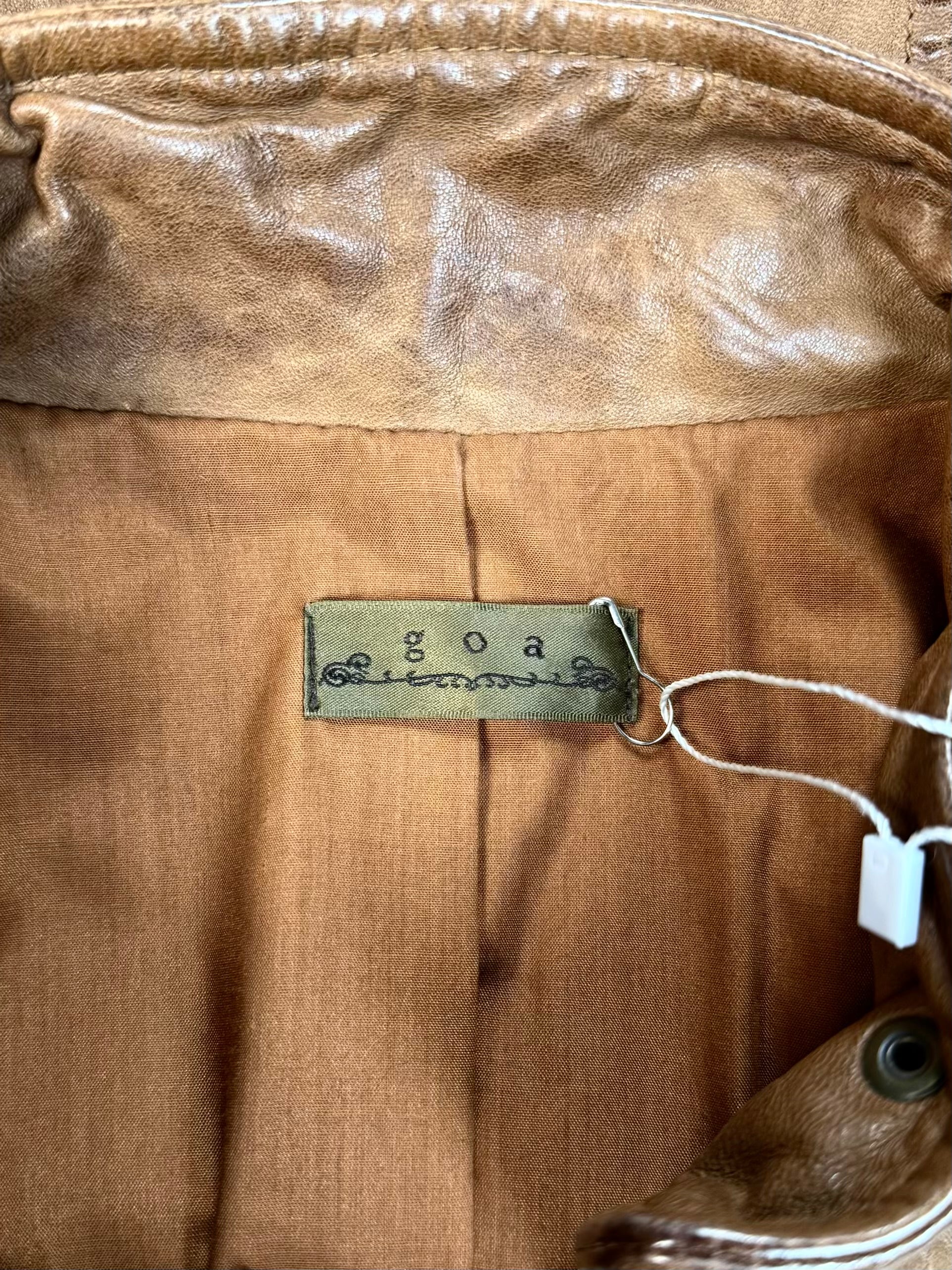 Early 00s G.O.A Double Zip Leather Rider Jacket