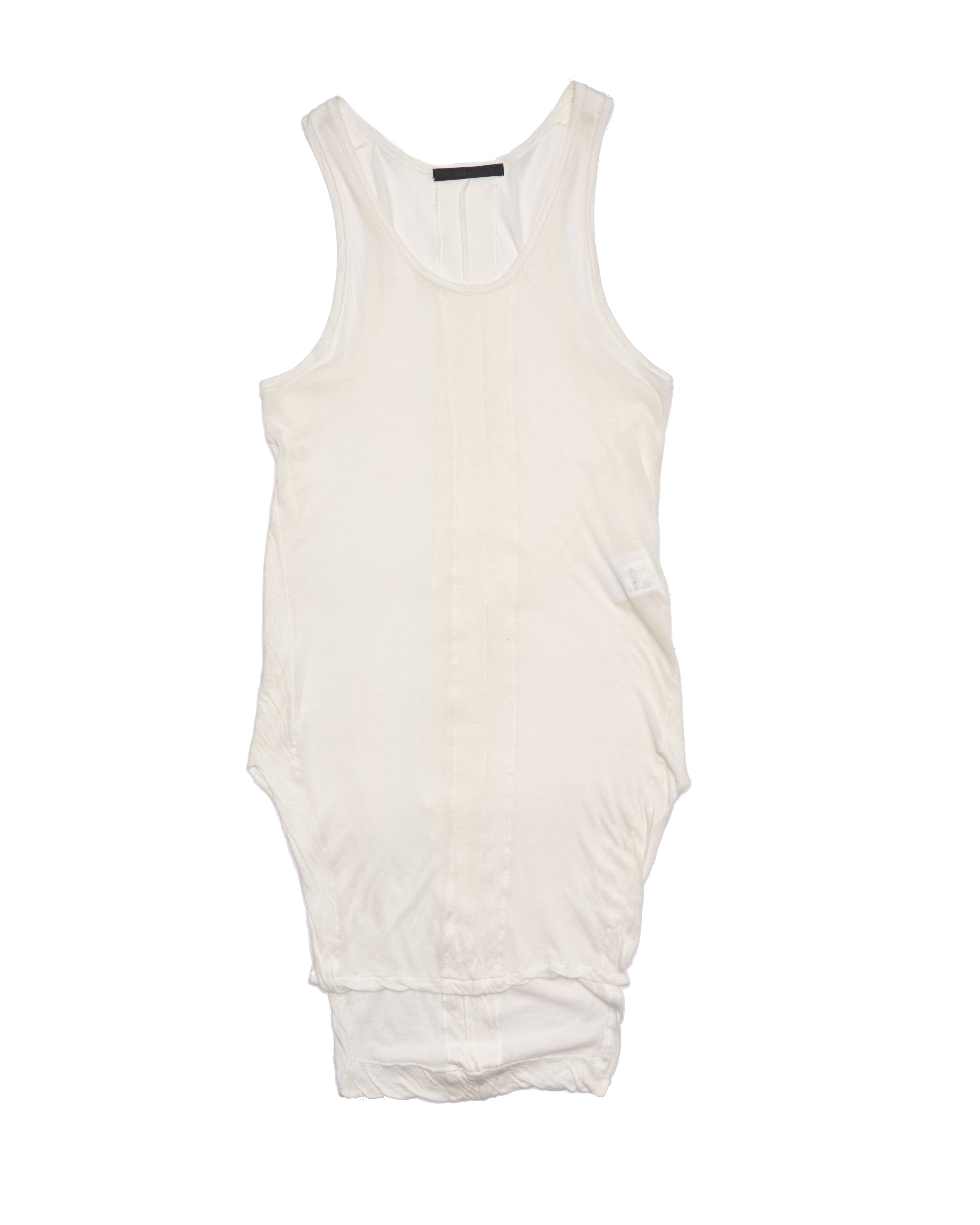 S/S15 MA_Julius Ivory Cotton Silk Jersey Longline Tank Top