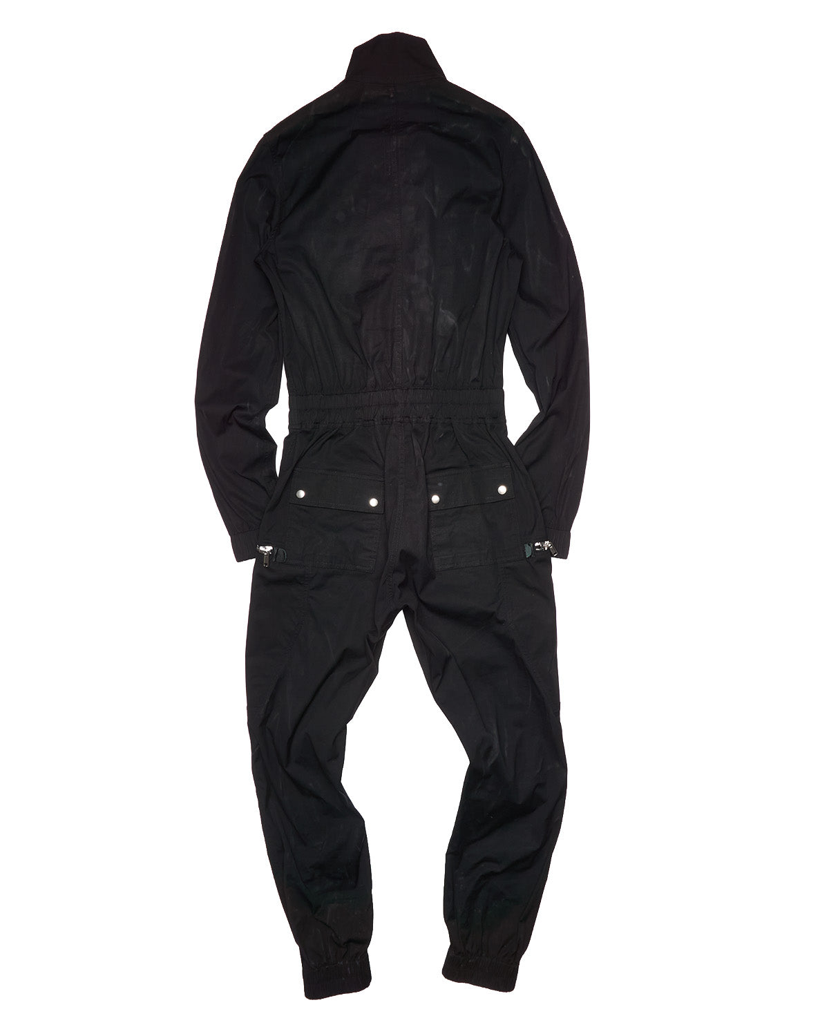 S/S23 Rick Owens "EDFU" Black Bauhaus Cargo Larry Flight Jumpsuit