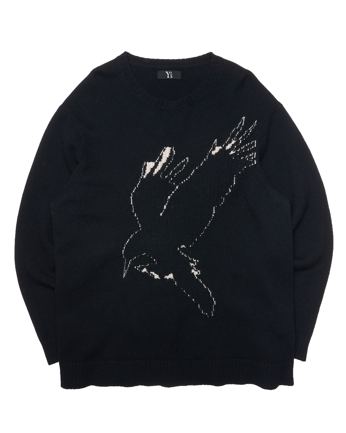 2010s Y's Bird Intarsia Knit Sweater