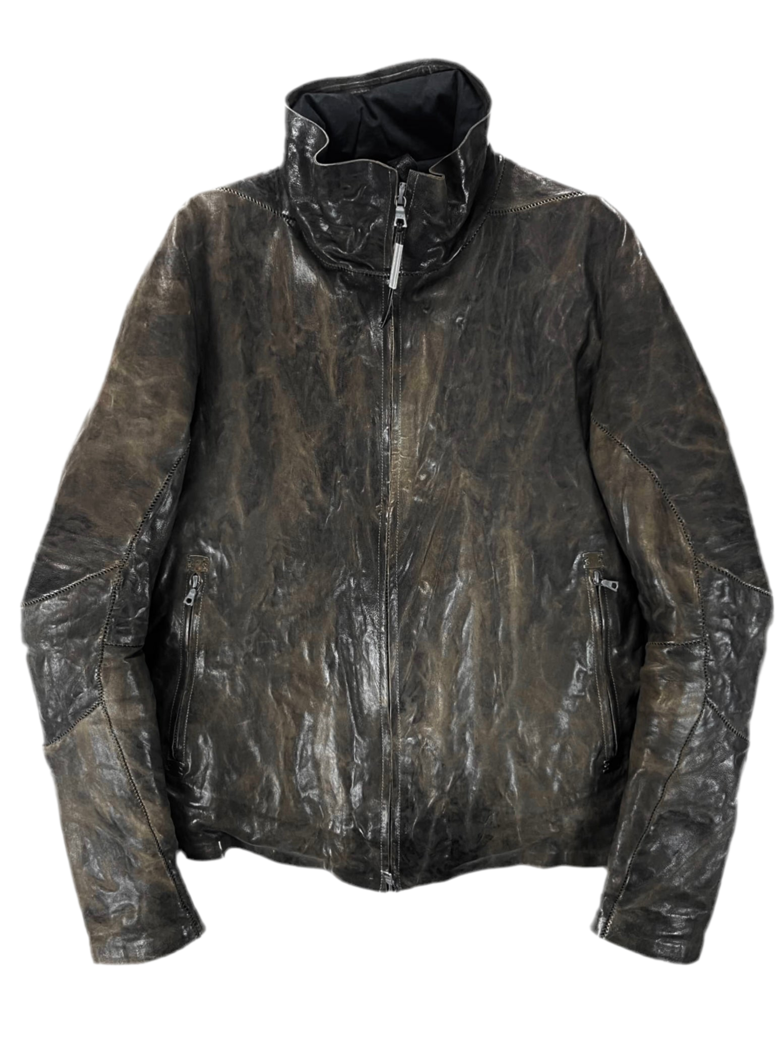 Isaac Sellam: “Experience” Padded Spine Leather Jacket