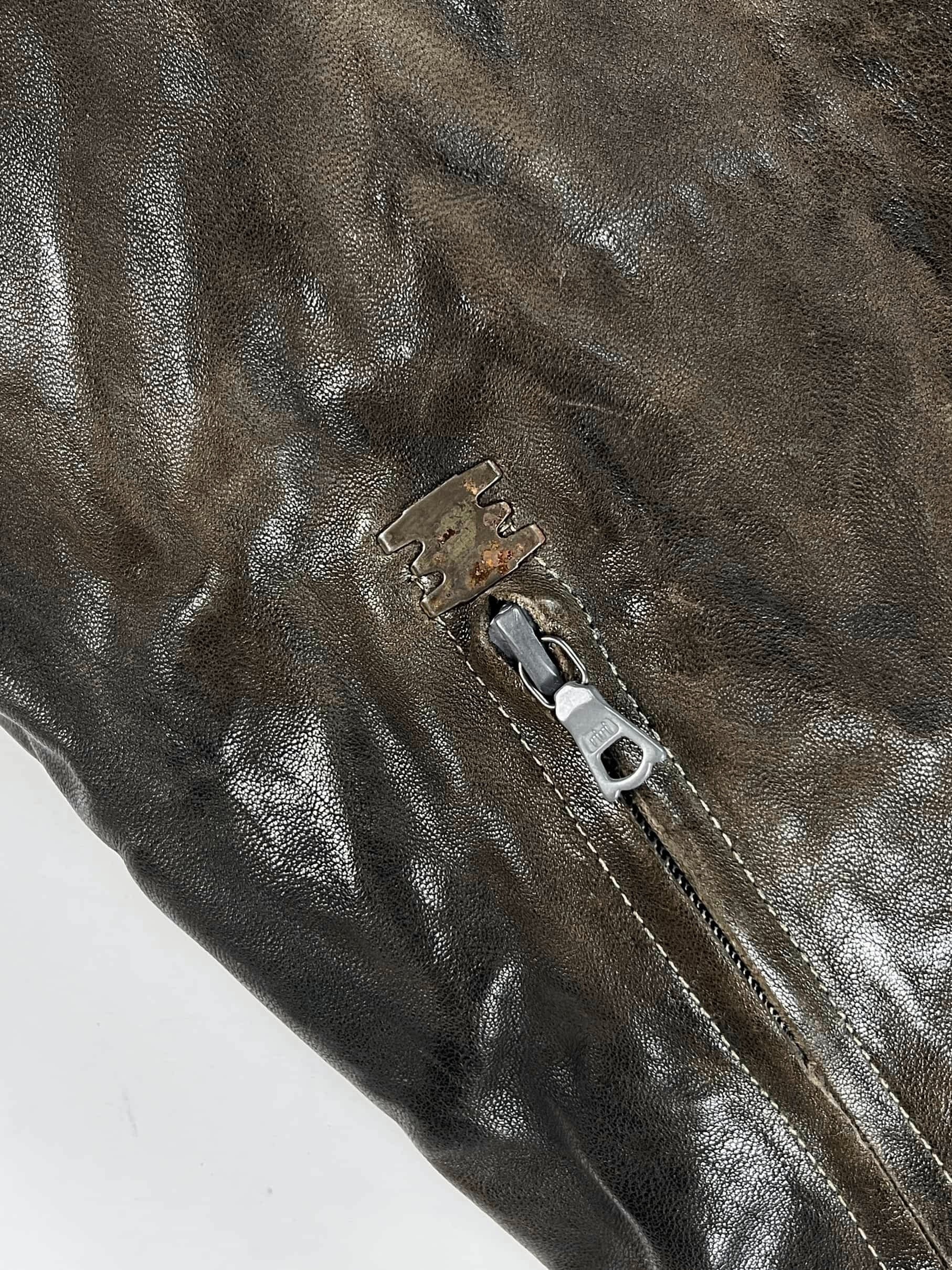 Isaac Sellam: “Experience” Padded Spine Leather Jacket