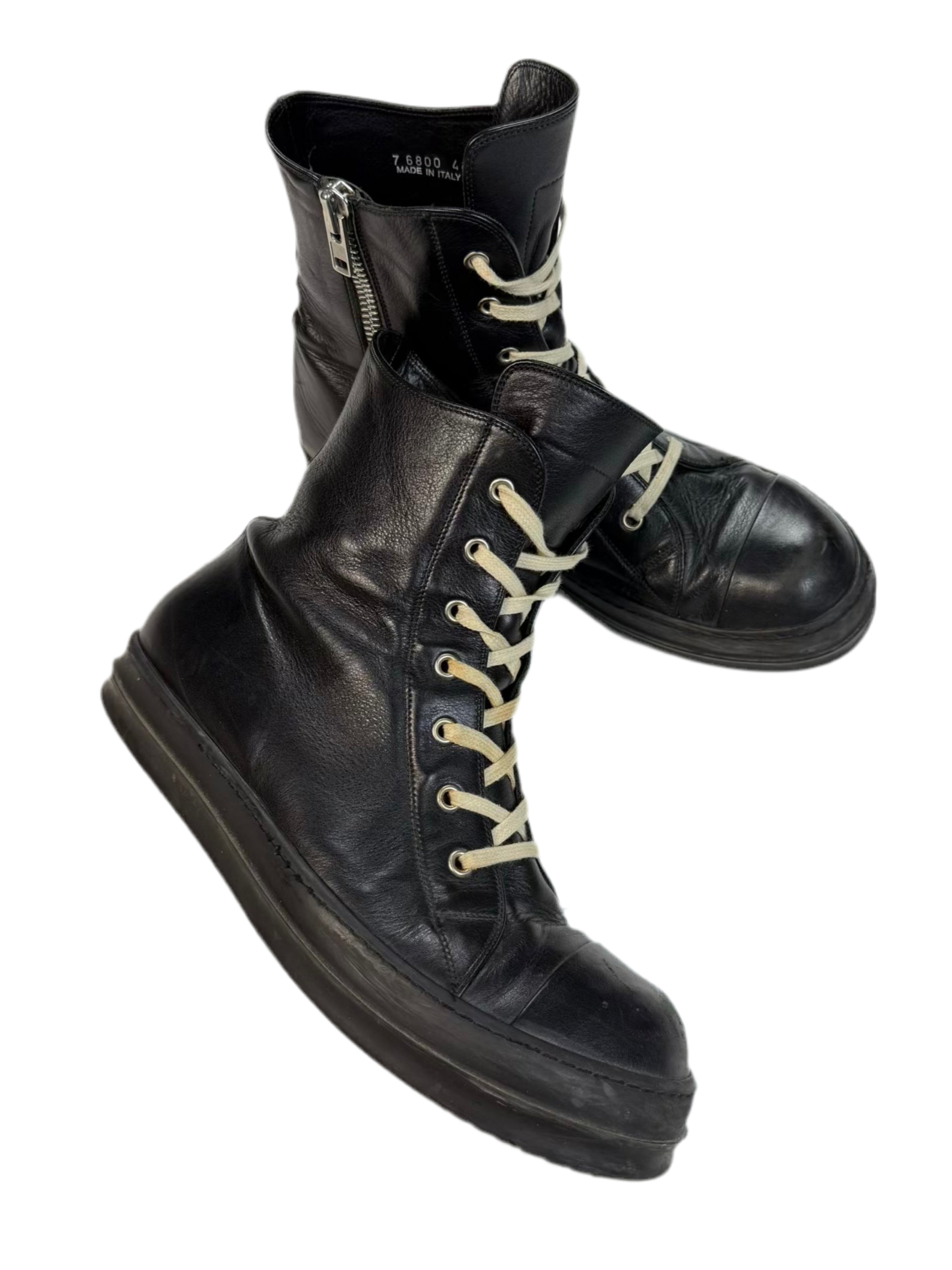 A/W12 Rick Owens All-Black Leather Ramones Sneakers