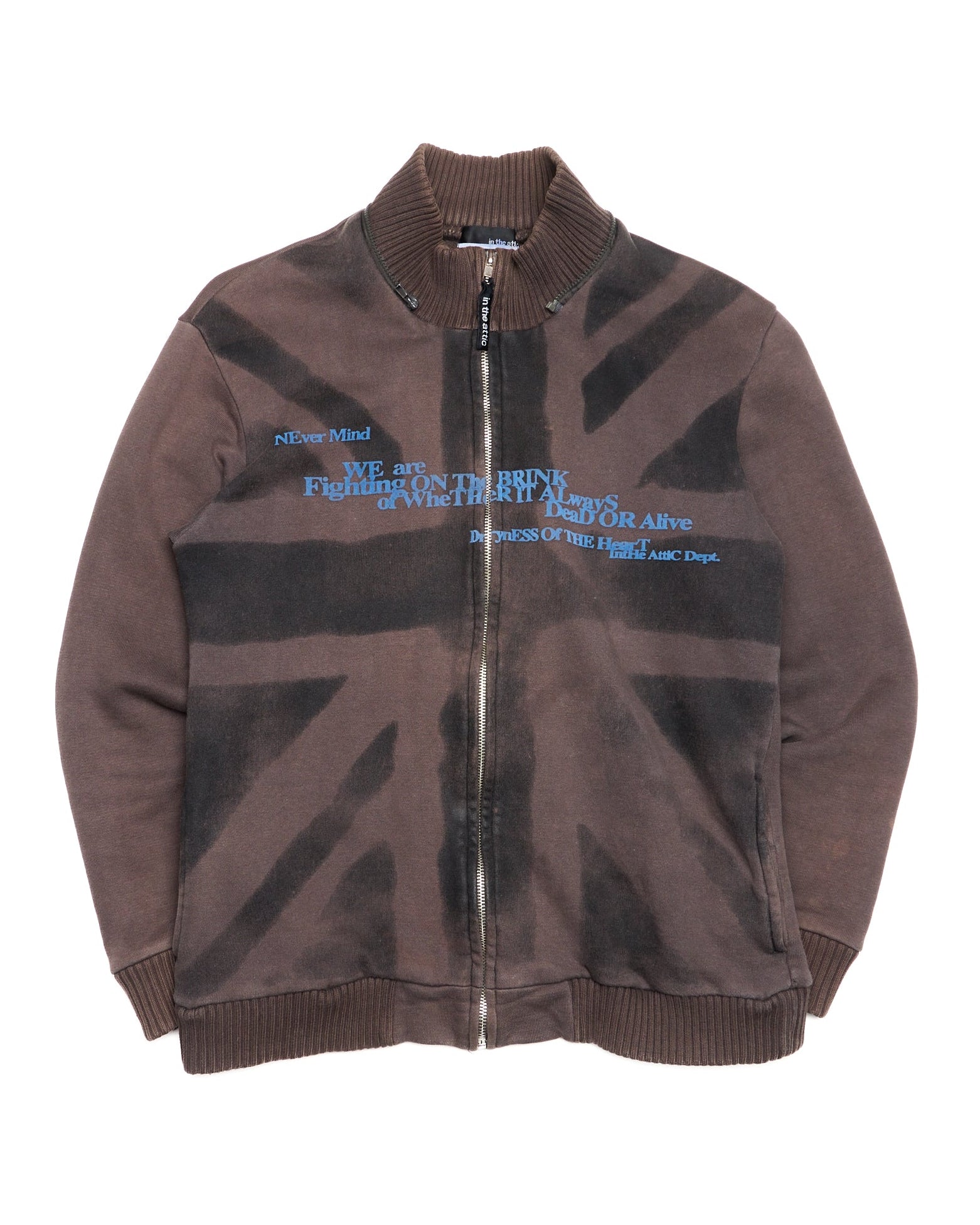 In The Attic Union Jack Typography  Zip-Up Hoodie