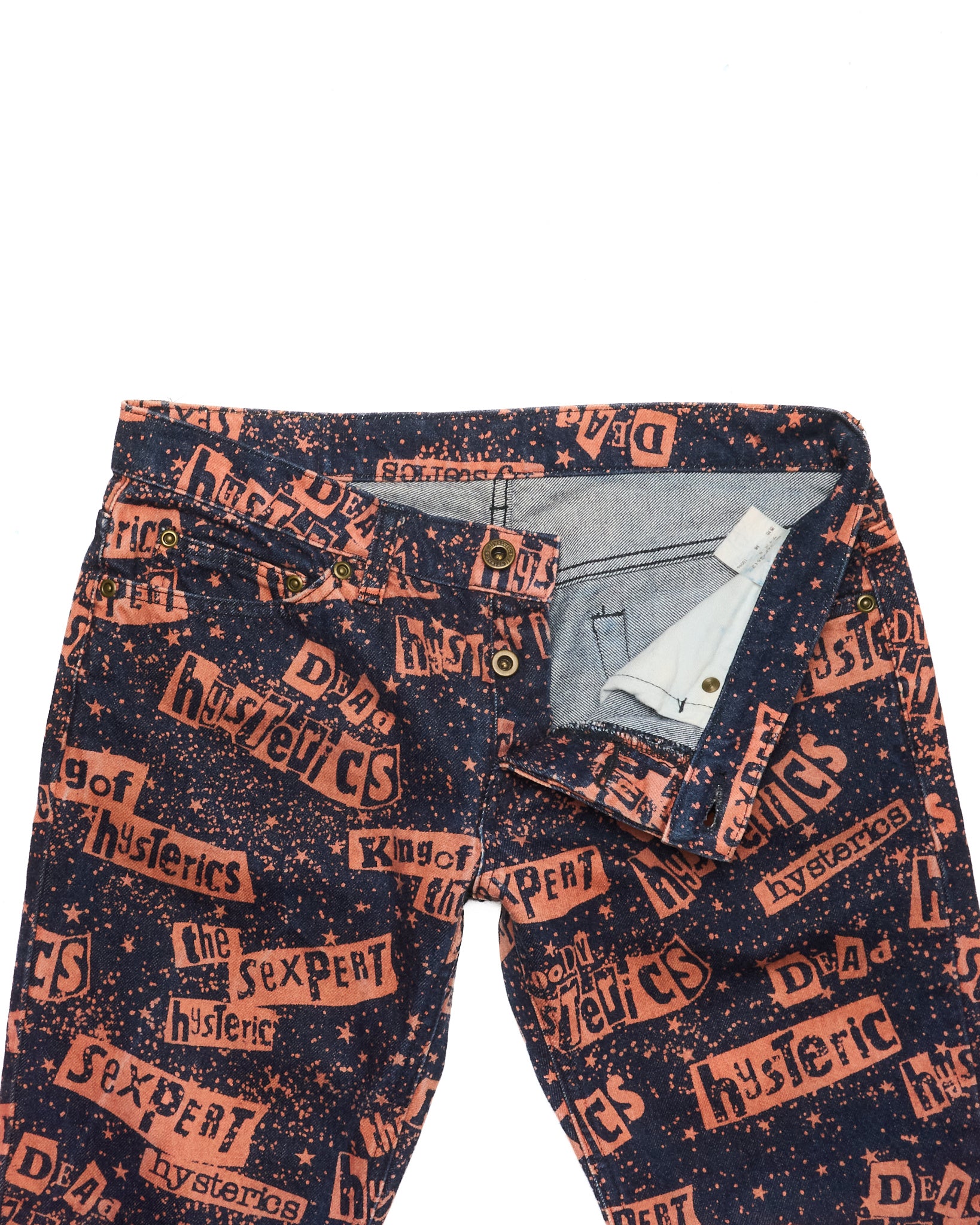 Hysteric Glamour Cut-Collage Typography Pants
