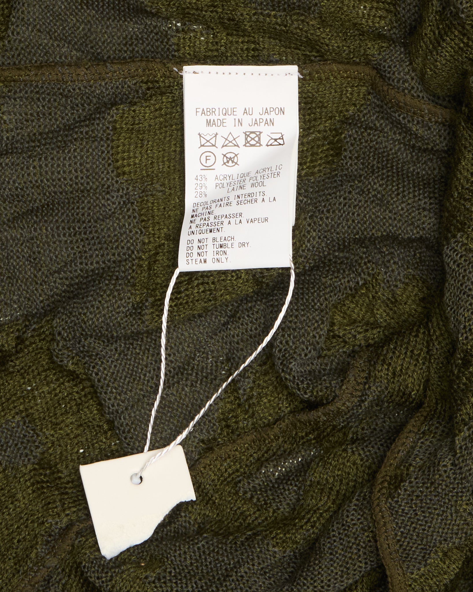 A/W01 Y’s by Yohji Yamamoto 
Khaki Knit Short Jacket