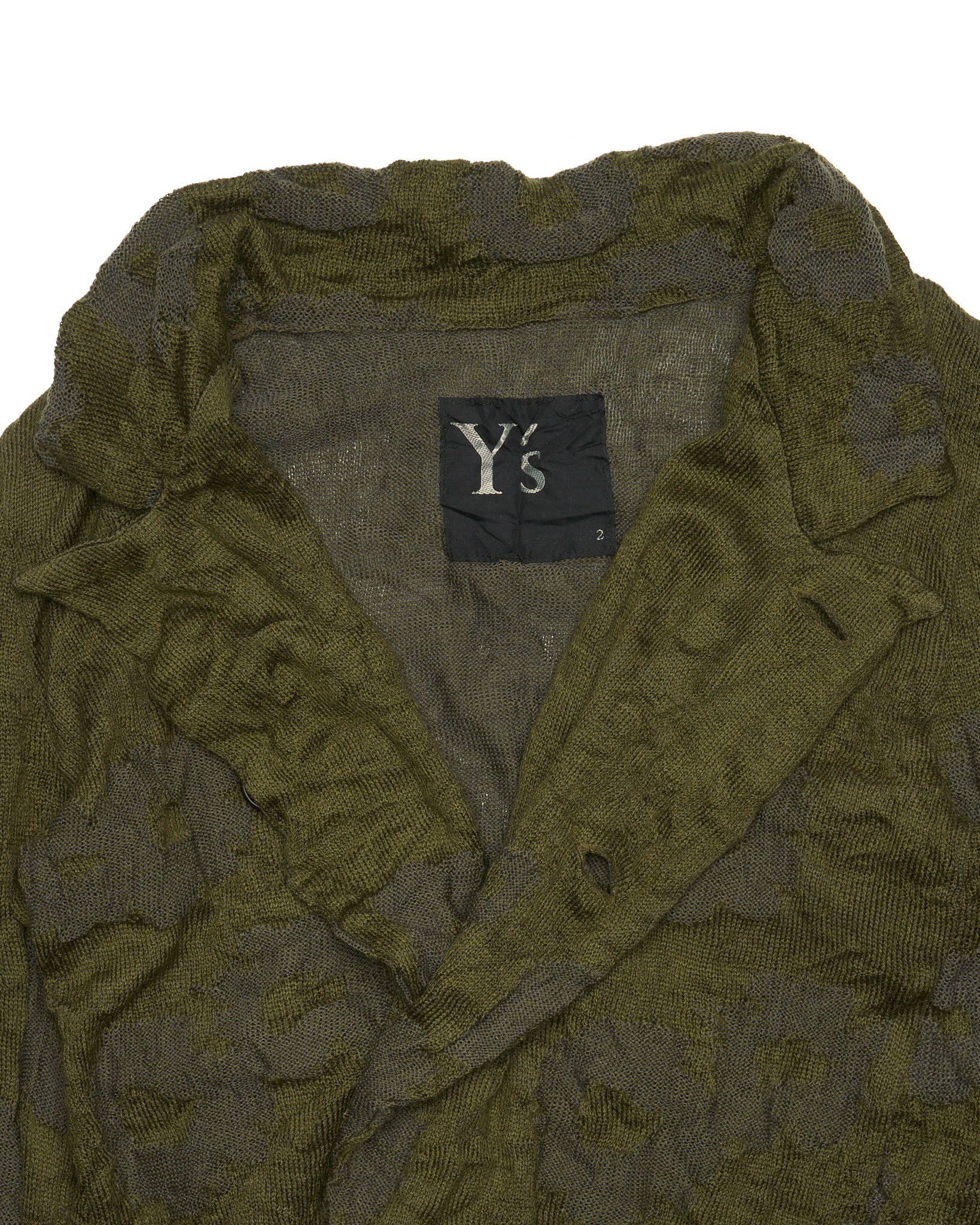 A/W01 Y’s by Yohji Yamamoto 
Khaki Knit Short Jacket