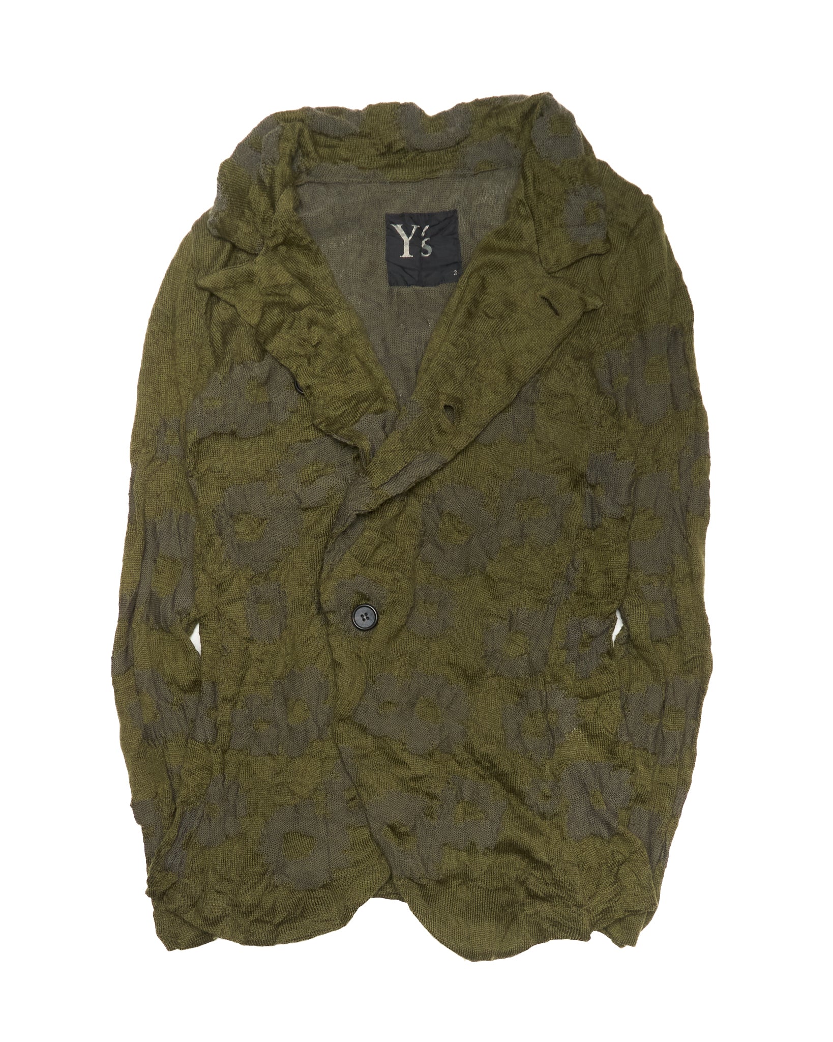 A/W01 Y’s by Yohji Yamamoto 
Khaki Knit Short Jacket
