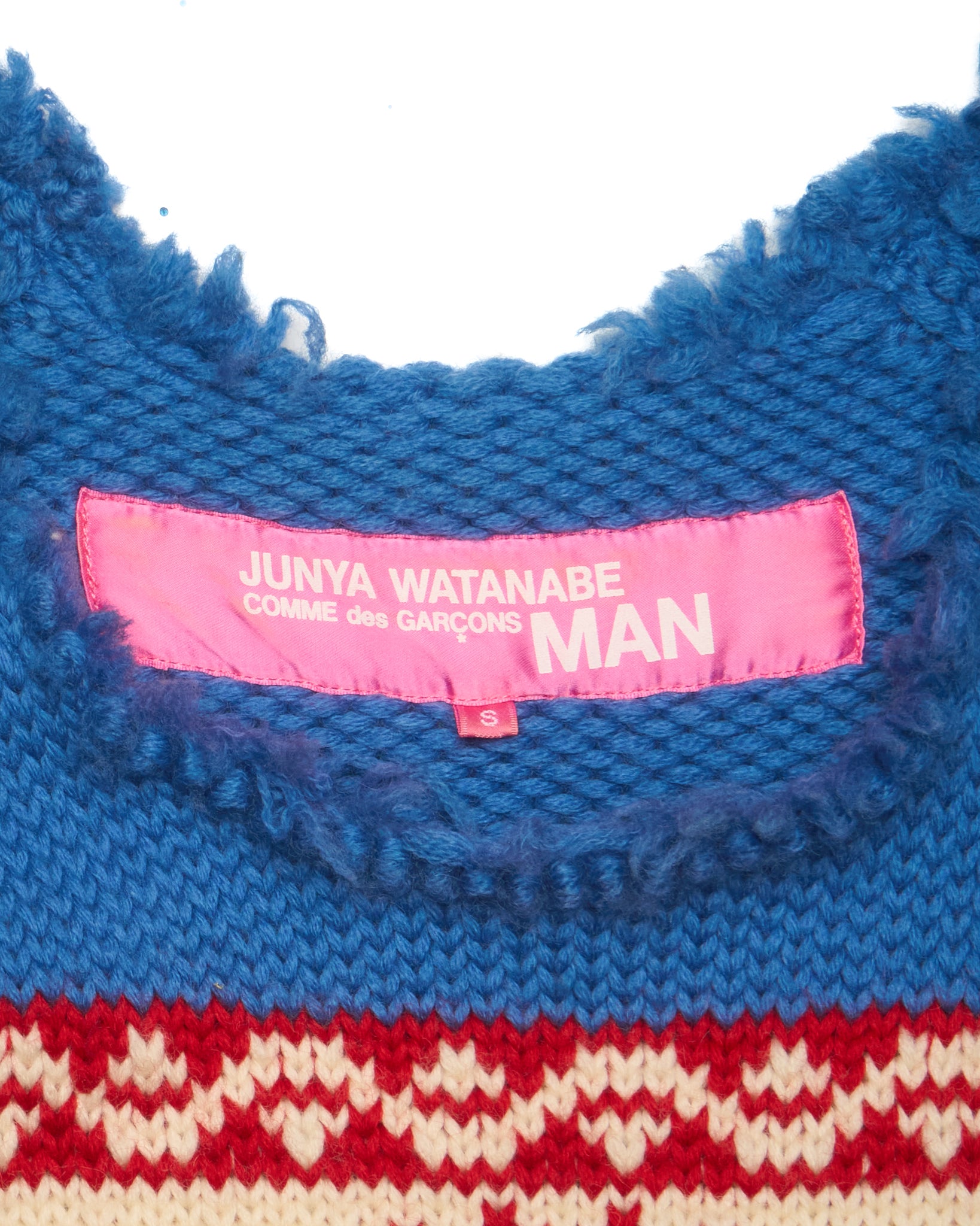 A/W03 Junya Watanabe MAN PINK Nordic Knit Bandana Hybrid Dress