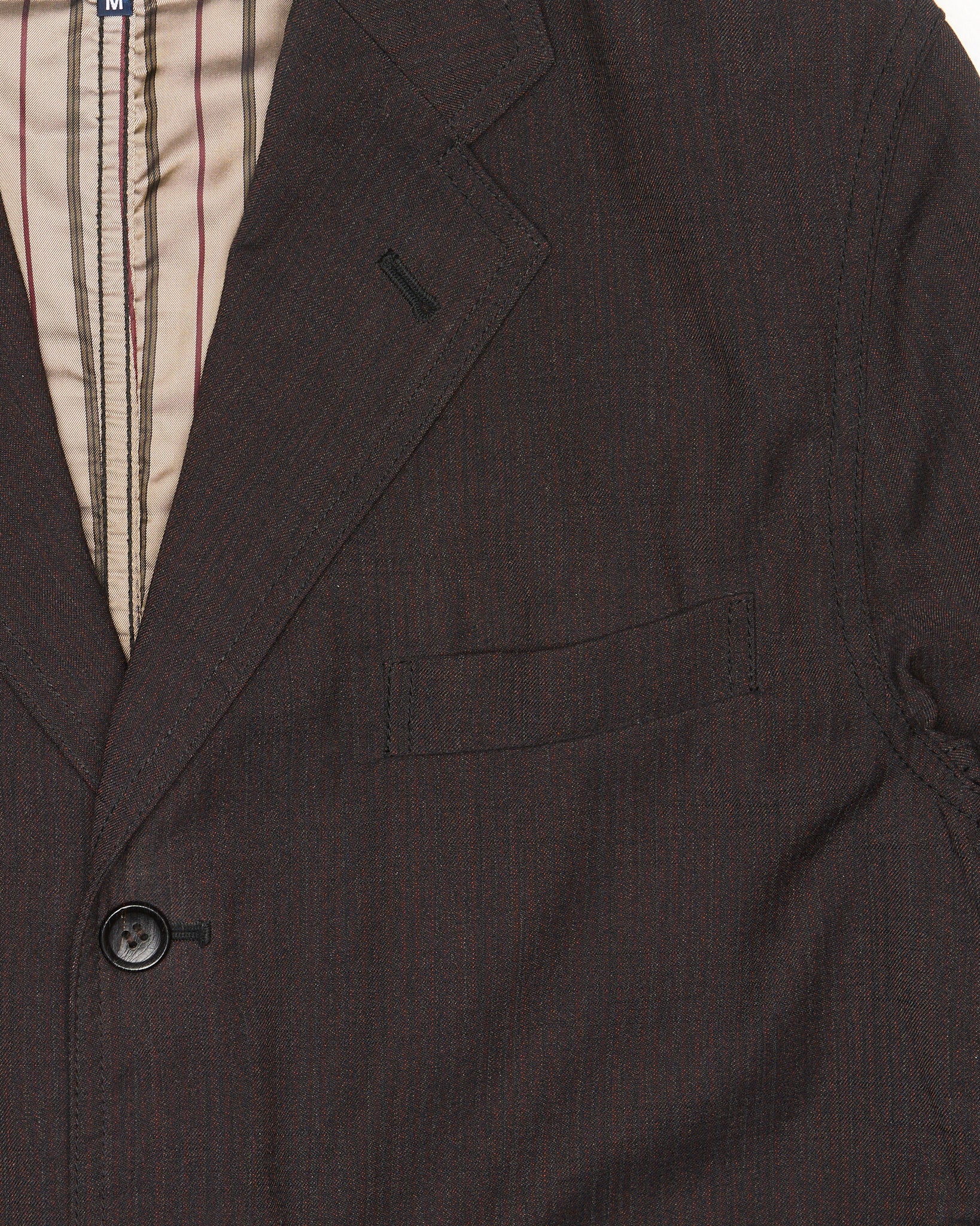 A/W04 COMME des GARÇONS HOMME Shadow Stripe 3-Button Wool Blazer