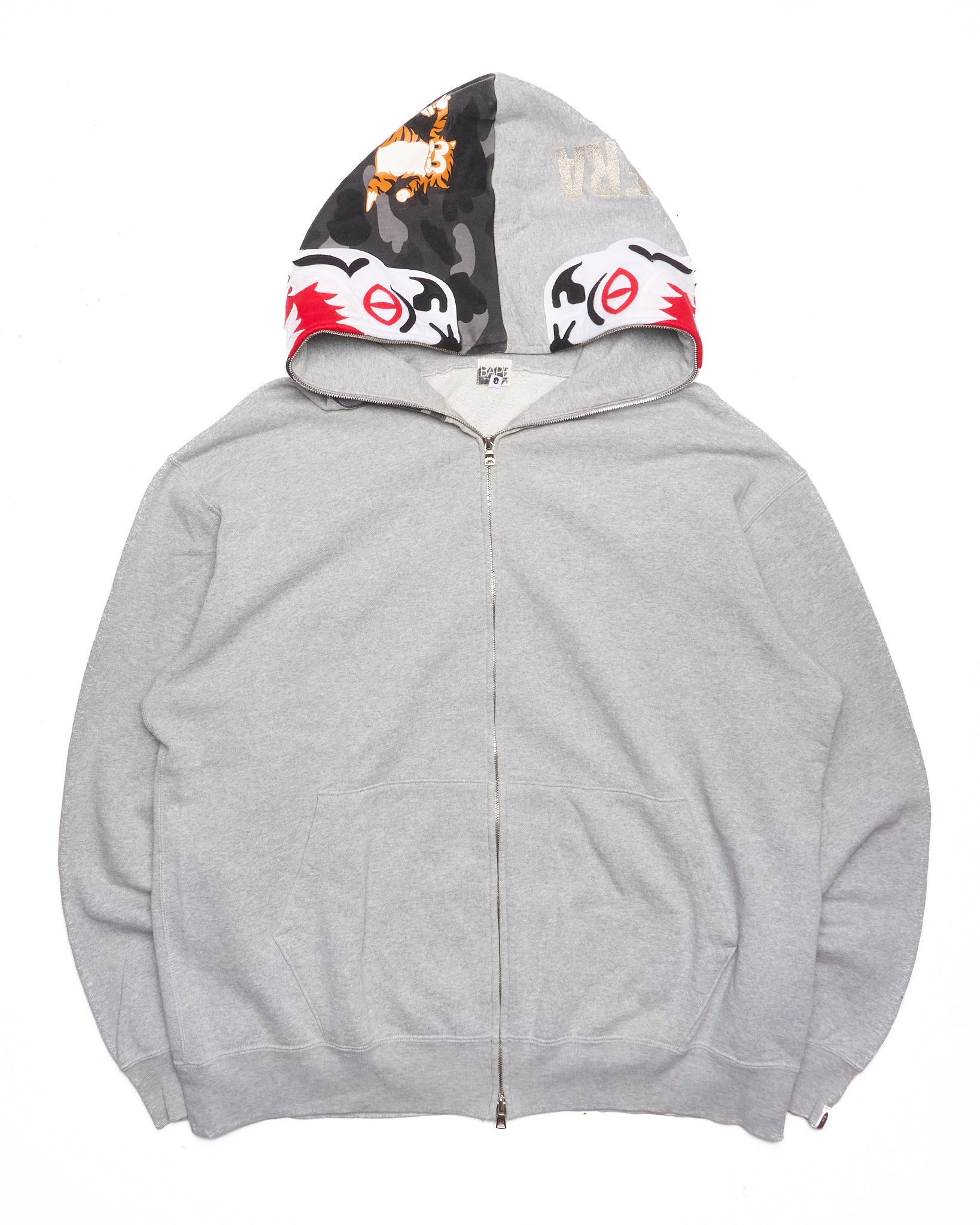 A/W07 BAPE 3rd gen NFS Tiger Shark Full-Zip Hoodie