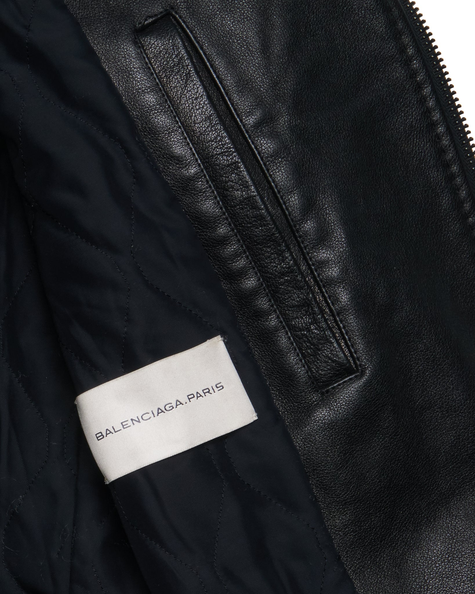 A/W12 BALENCIAGA by Nicolas Ghesquière Buffalo Leather Hybrid Rider Jacket