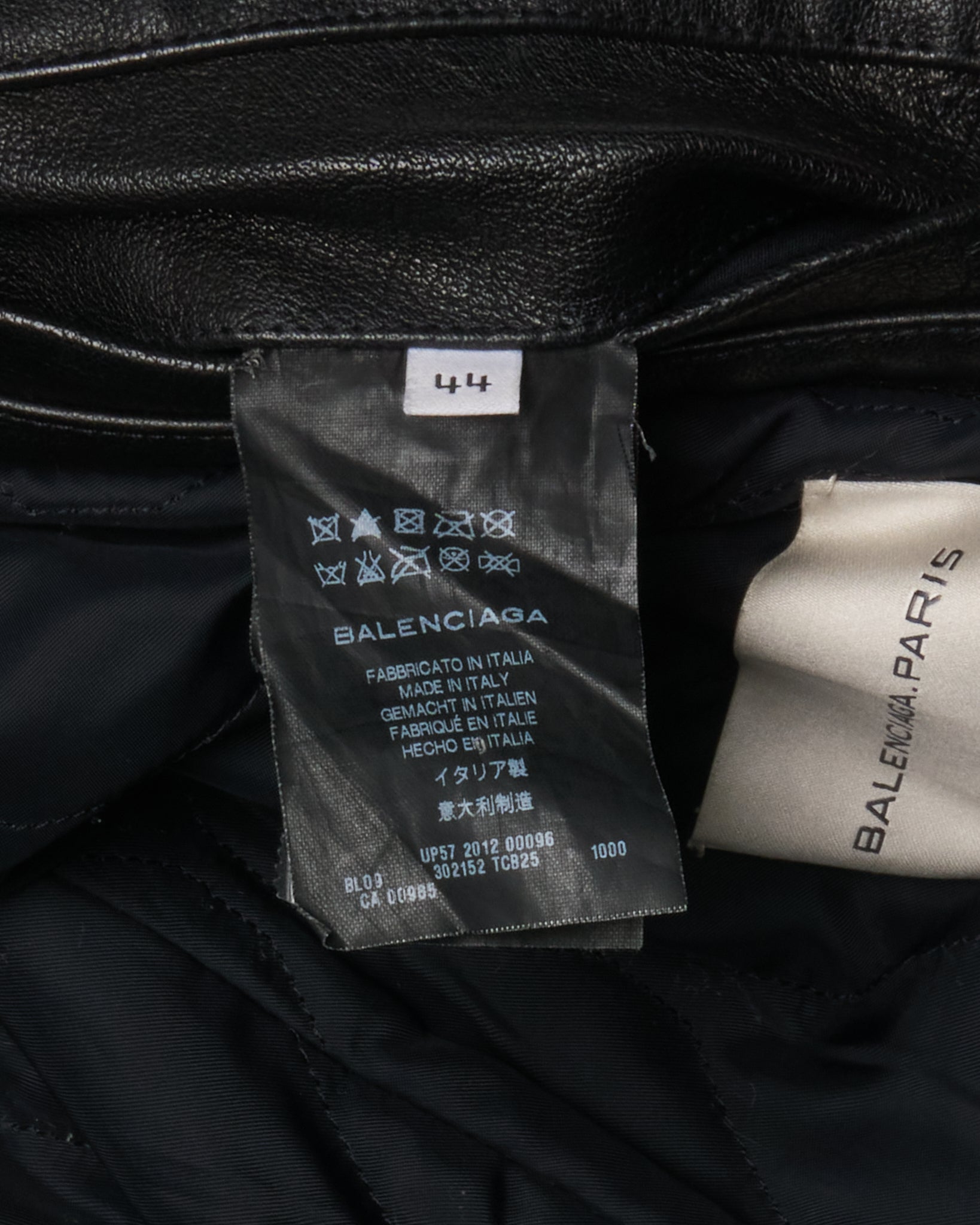 A/W12 BALENCIAGA by Nicolas Ghesquière Buffalo Leather Hybrid Rider Jacket