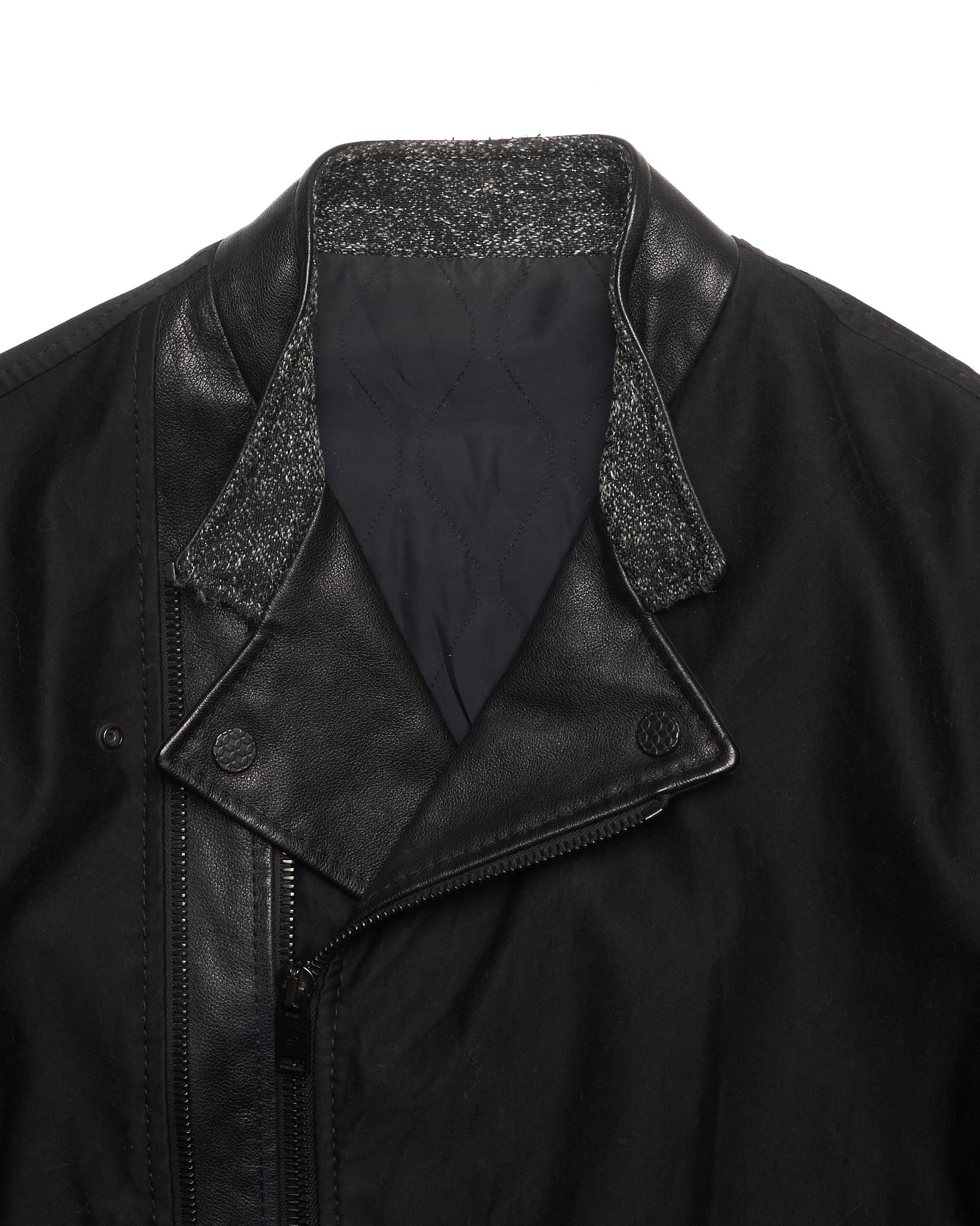 A/W12 BALENCIAGA by Nicolas Ghesquière Buffalo Leather Hybrid Rider Jacket