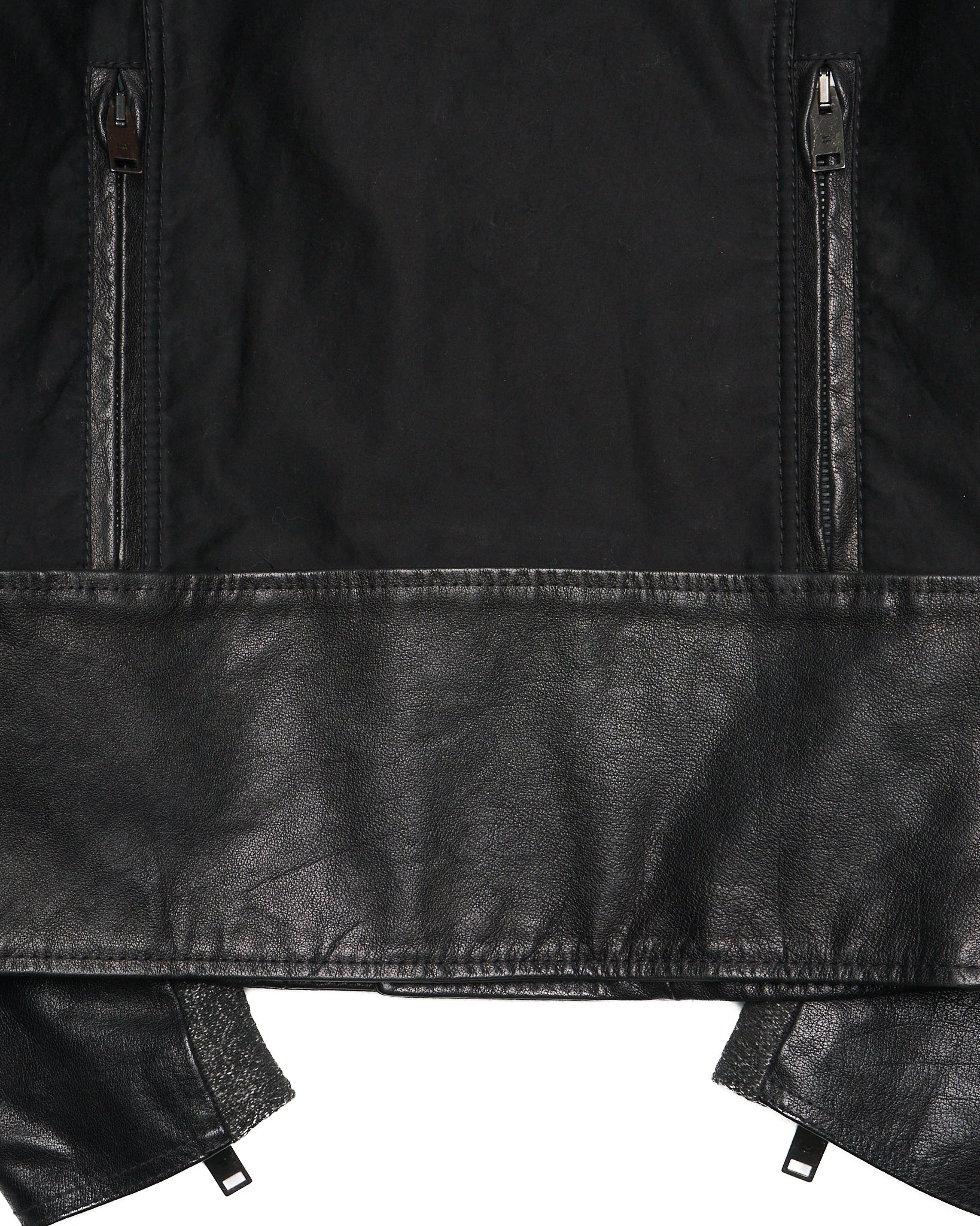 A/W12 BALENCIAGA by Nicolas Ghesquière Buffalo Leather Hybrid Rider Jacket