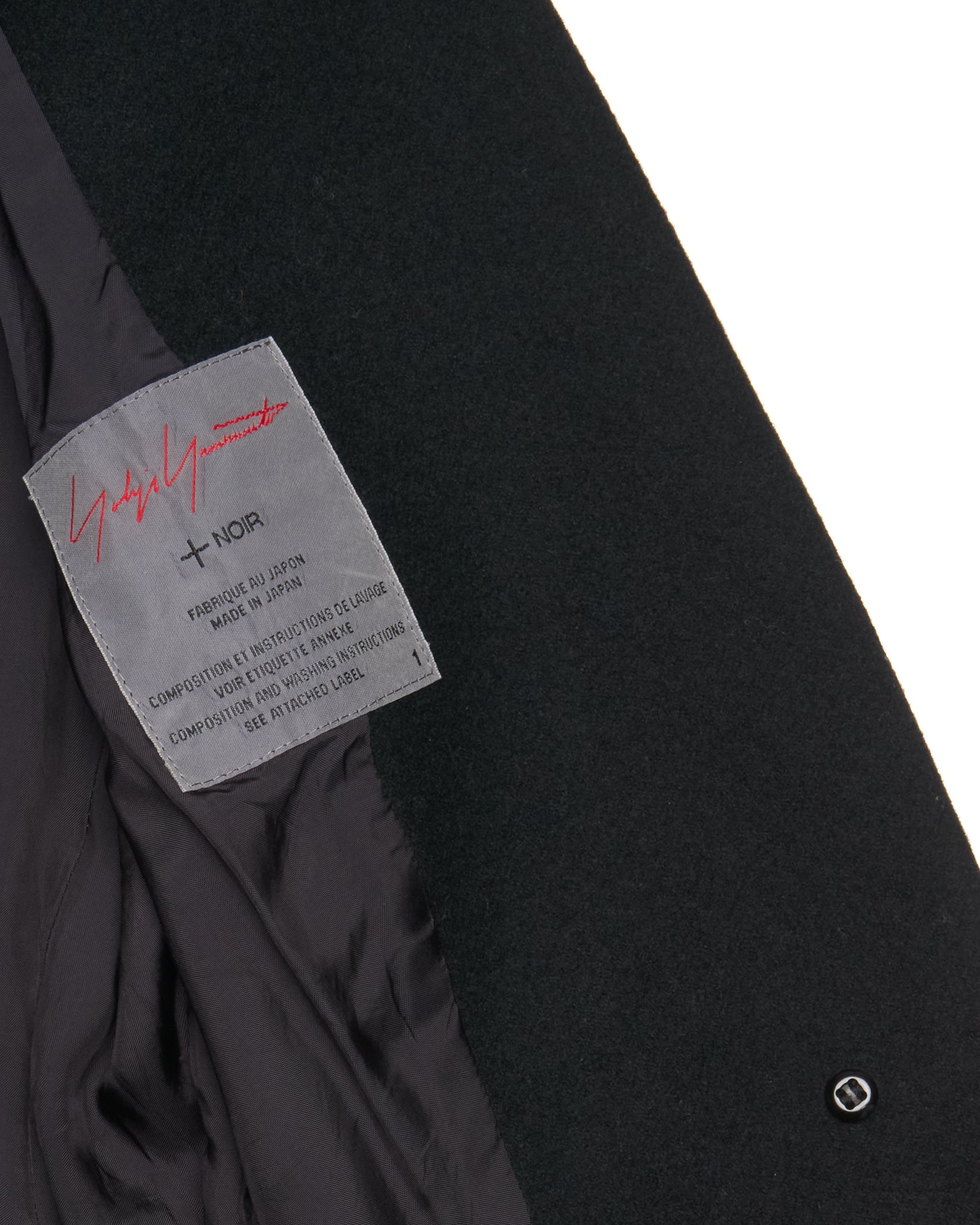 A/W12 Yohji Yamamoto + NOIR Aysmmetric Lapel Wool Blend Blazer