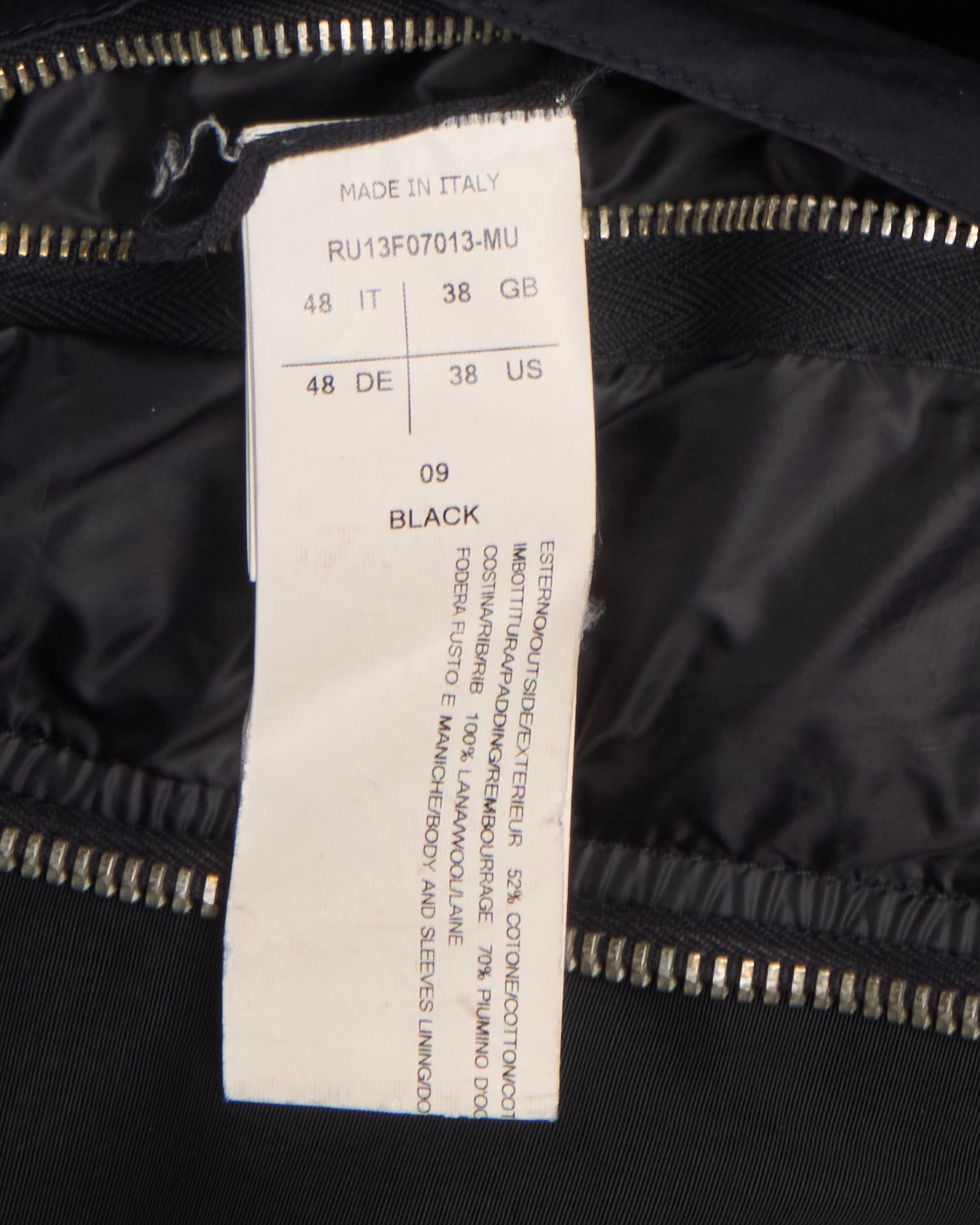 A/W13 Rick Owens "PLINTH" Down Filled MA-1 Bomber Jacket