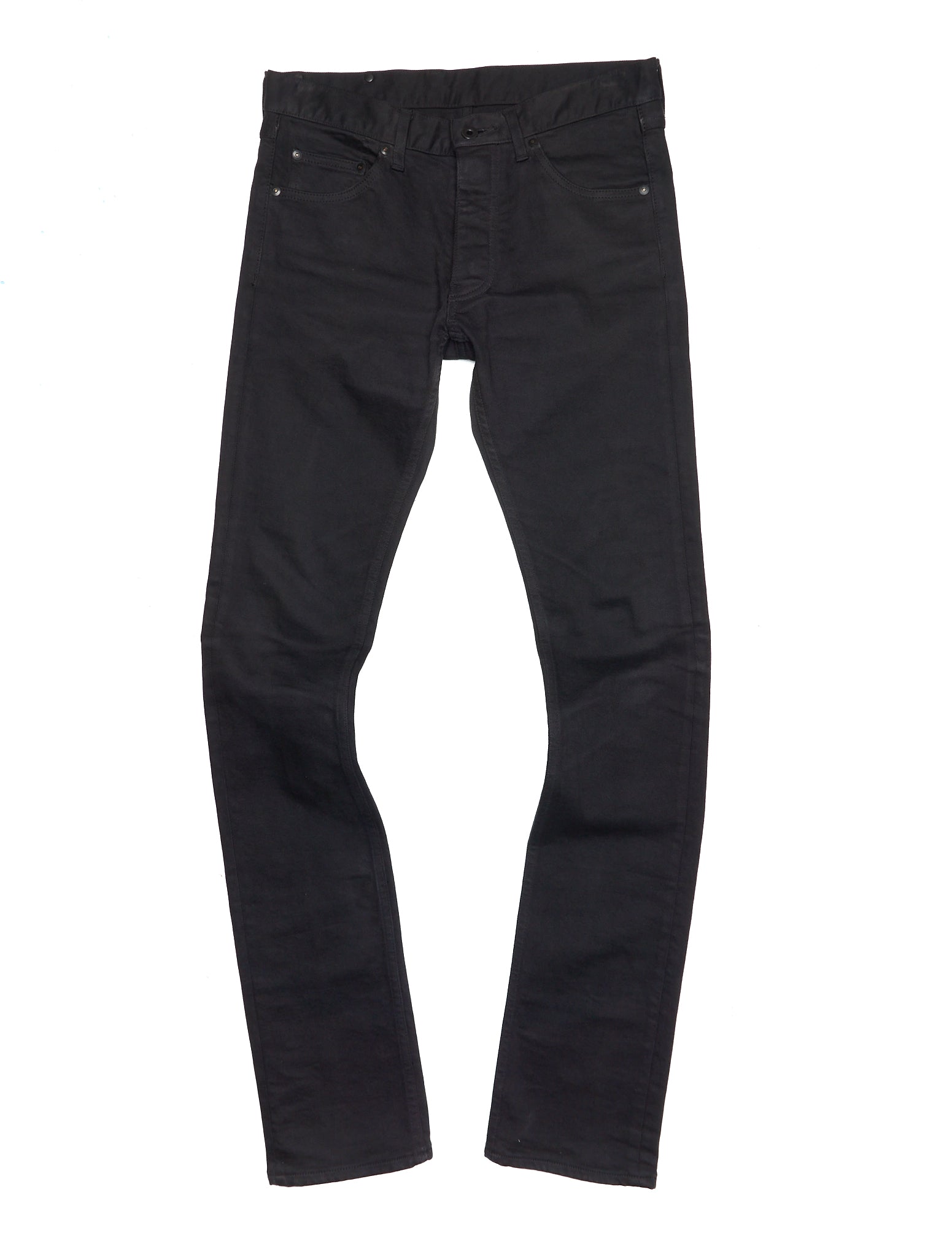 AW/14 Isamu Katayama "BACKLASH" Lizard Leather Patch 5 Pocket Skinny Denim