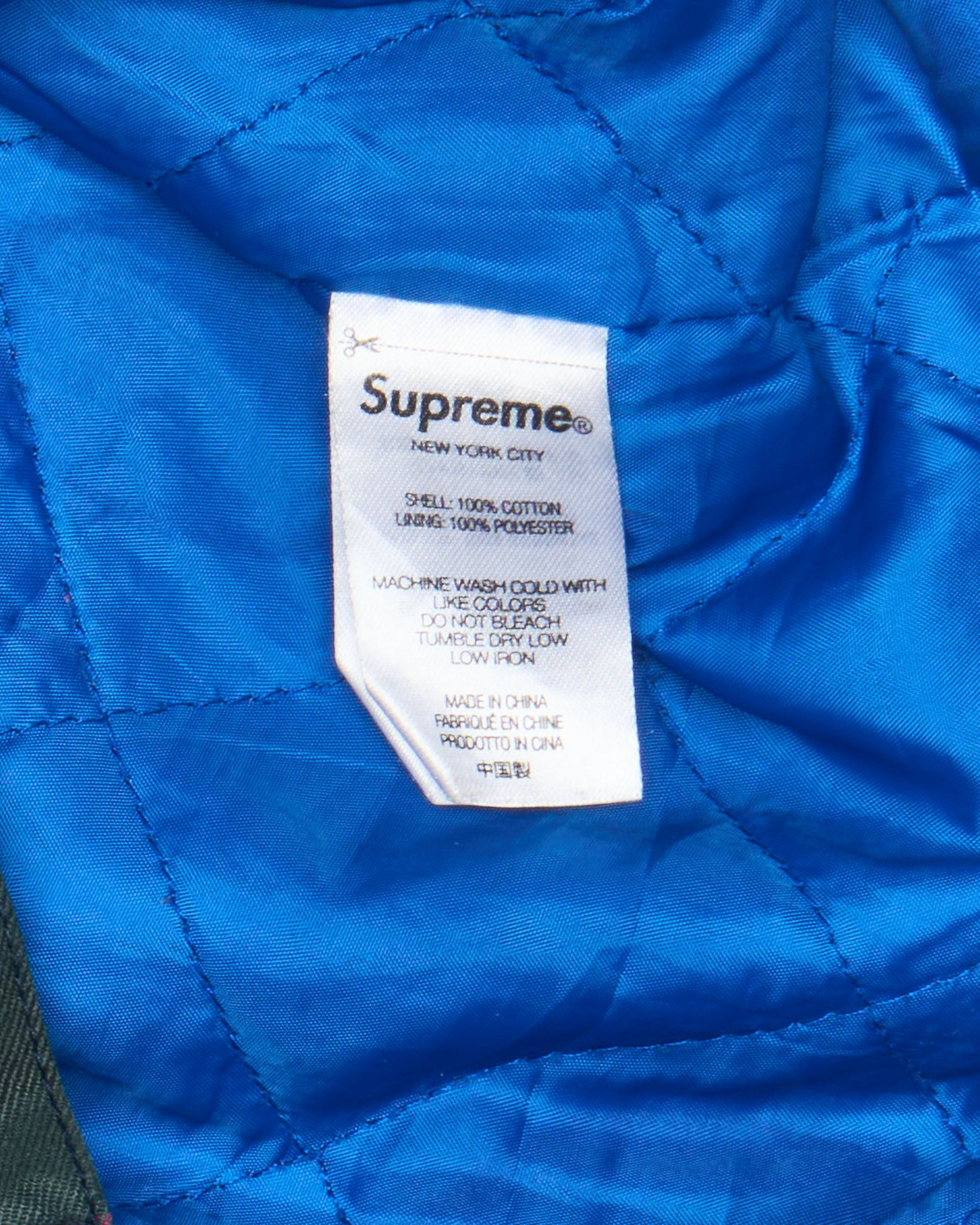 A/W21 Supreme x JUNYA WATANABE COMME des GARÇONS MAN Typography Plaid Work Jacket
