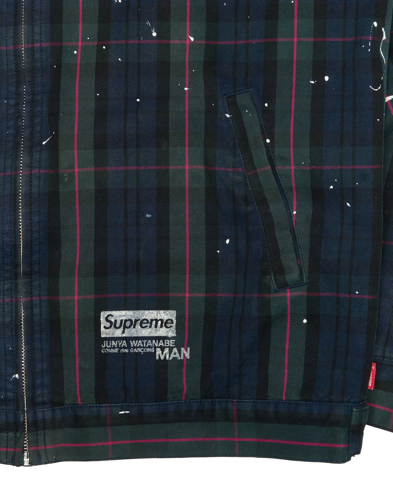 A/W21 Supreme x JUNYA WATANABE COMME des GARÇONS MAN Typography Plaid Work Jacket