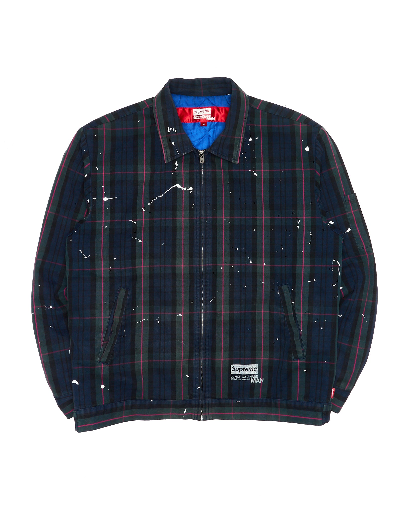 A/W21 Supreme x JUNYA WATANABE COMME des GARÇONS MAN Typography Plaid Work Jacket
