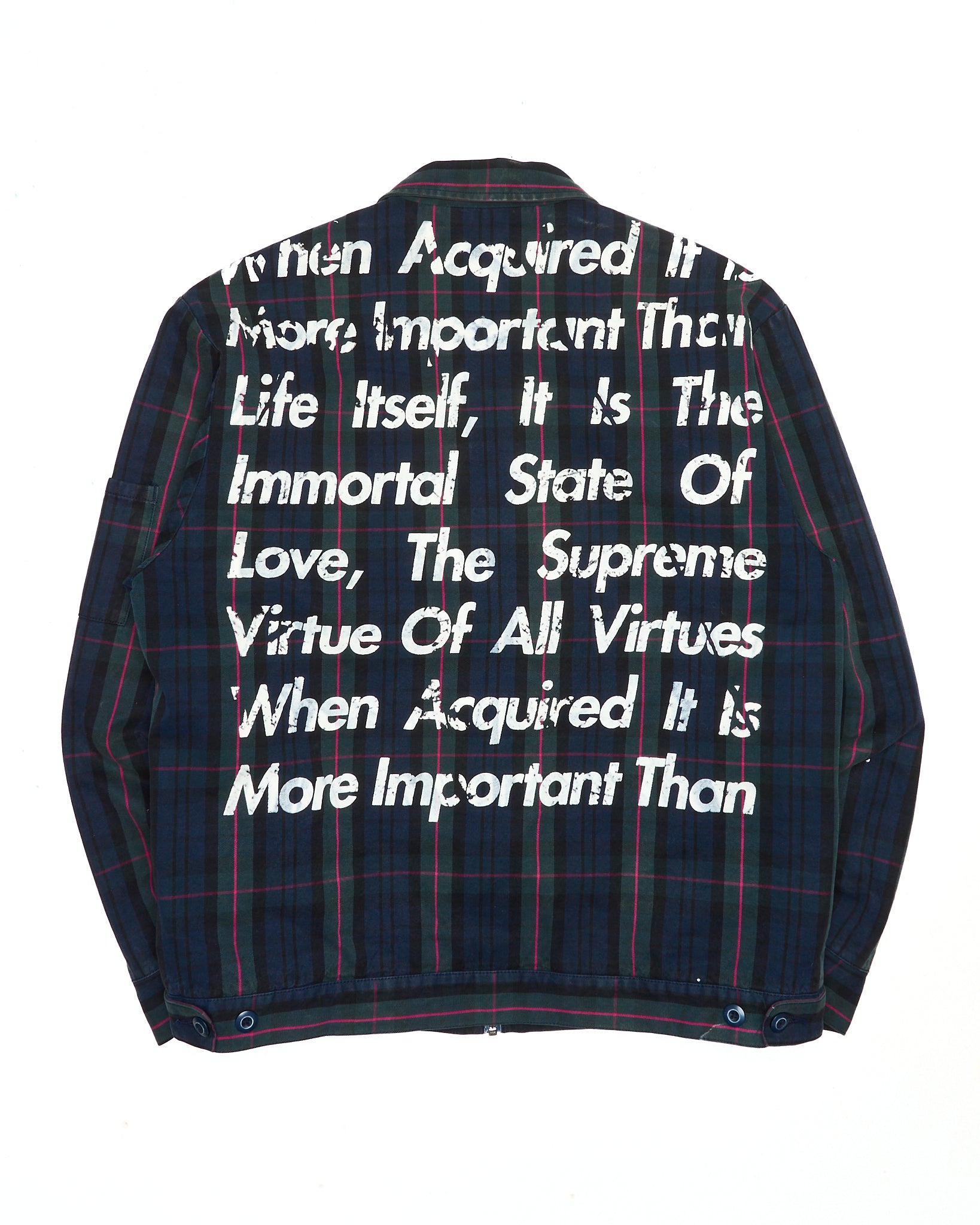 A/W21 Supreme x JUNYA WATANABE COMME des GARÇONS MAN Typography Plaid Work Jacket