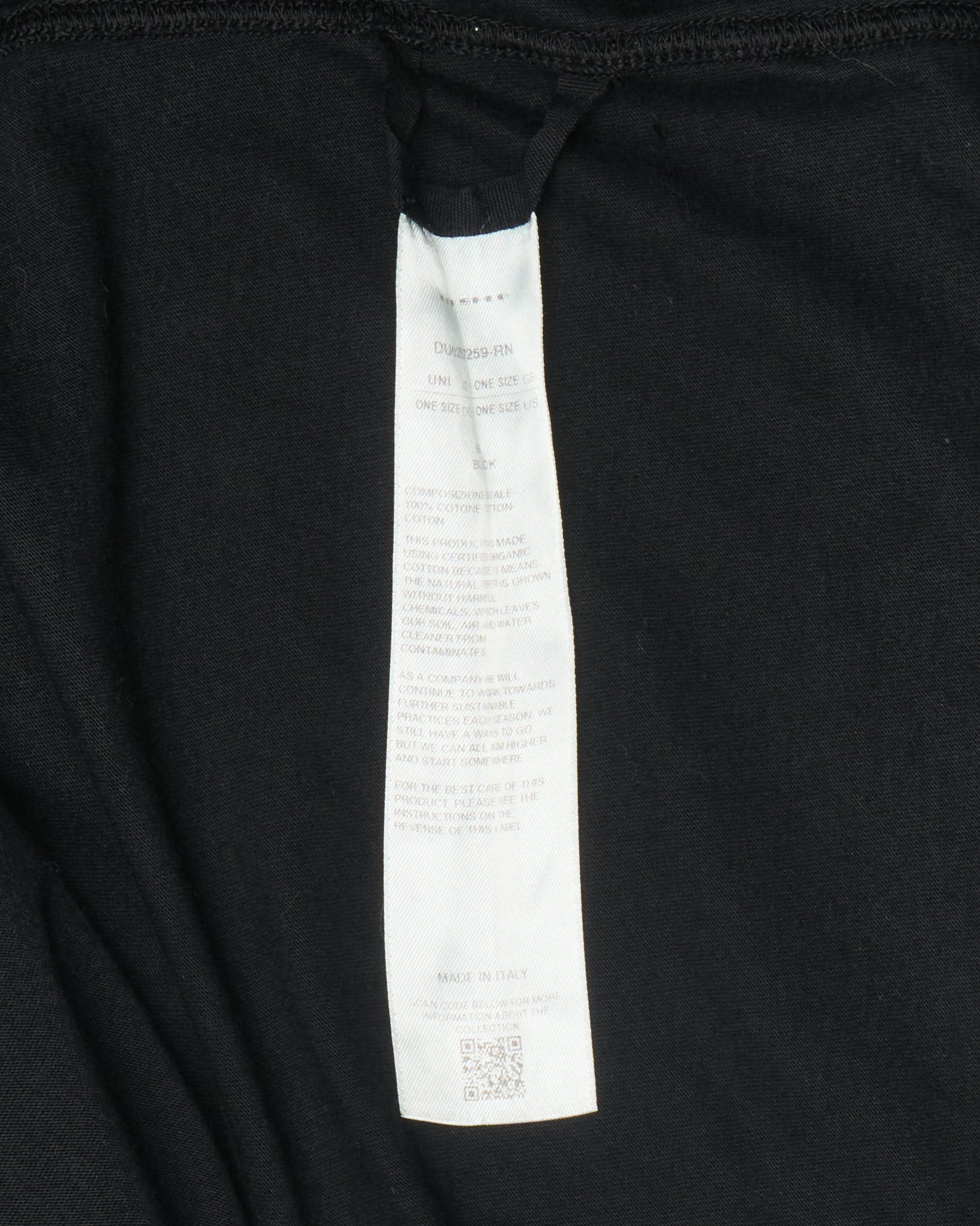 A/W22 Rick Owens DRKSHDW "STROBE" Black Oversized Tee