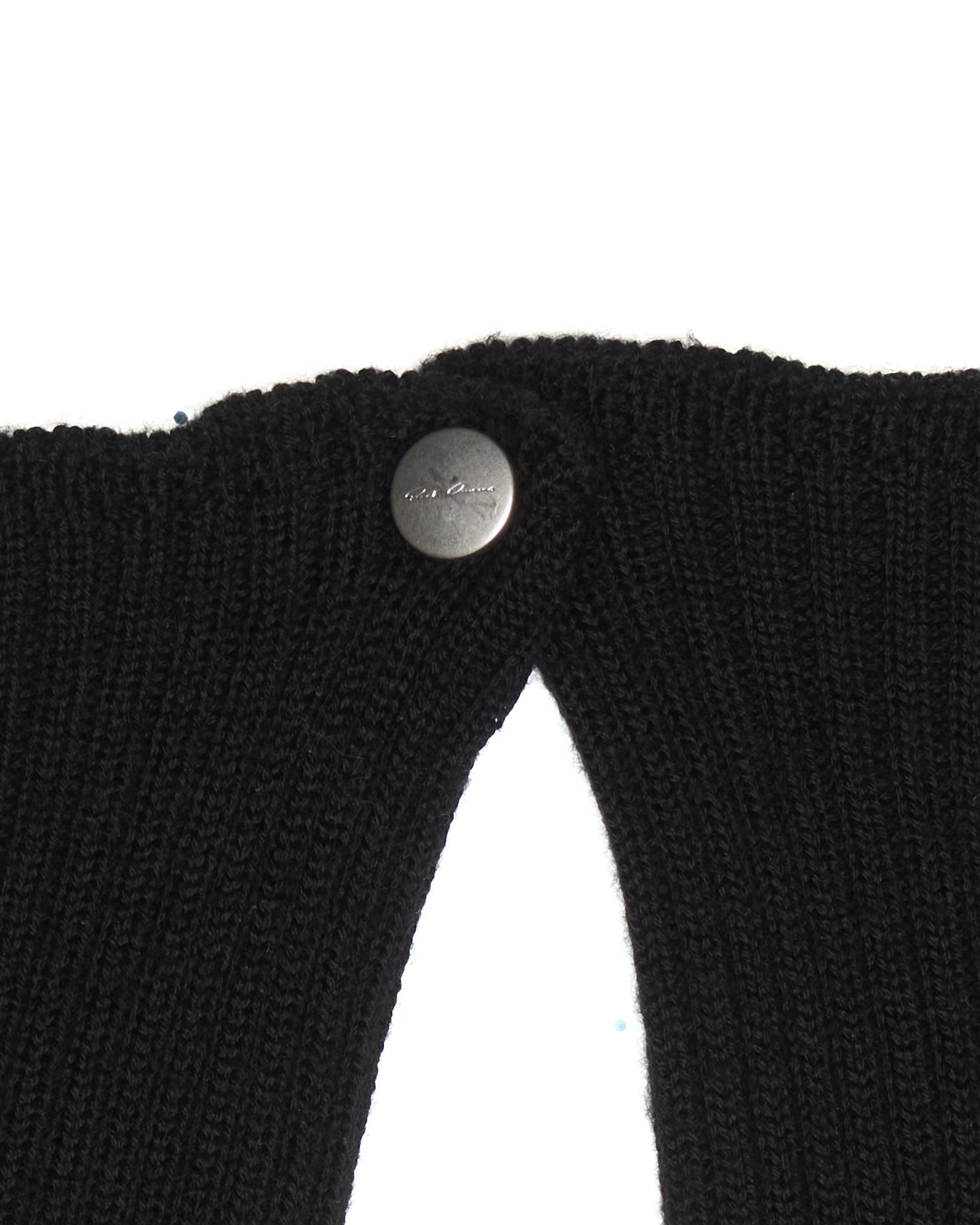 A/W25 Rick Owens "CONCORDIANS" Virgin Wool Rib Knit Arm Warmers