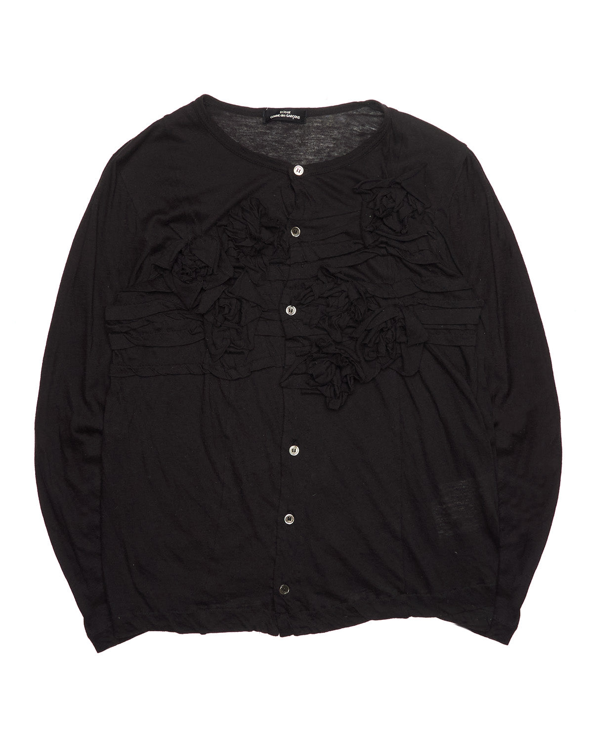A/W02 tricot COMME des GARÇONS Floral Applique Cardigan